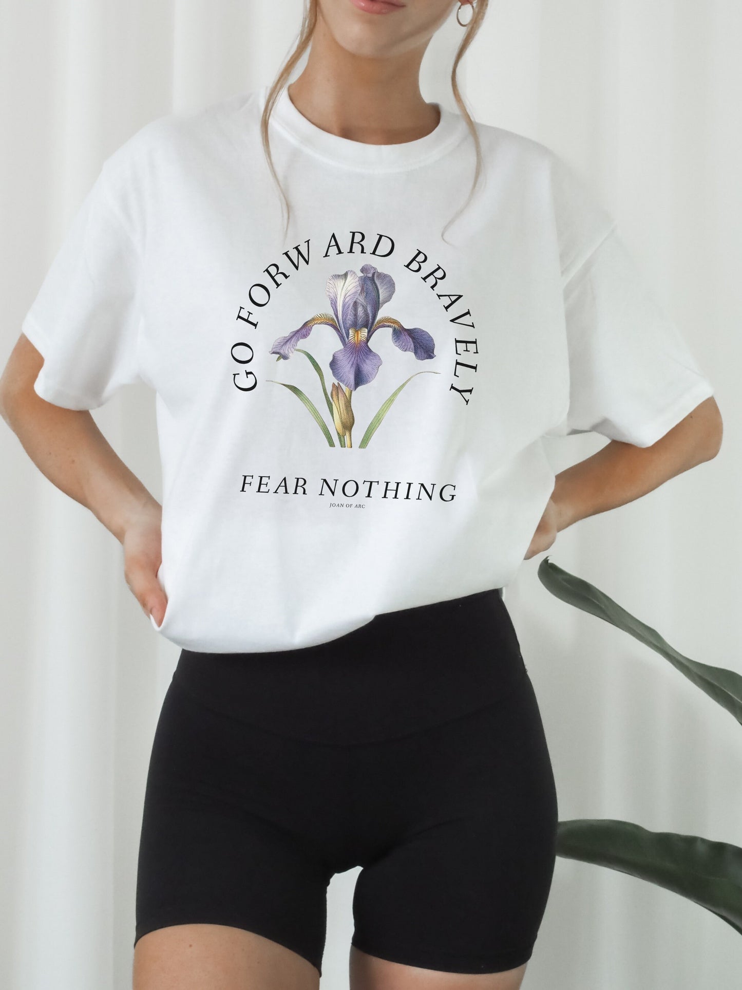 Go Forward Bravely, Fear Nothing Joan of Arc Shirt * I am not afraid, I was born to do this dark light academia aesthetic fleur de lis iris