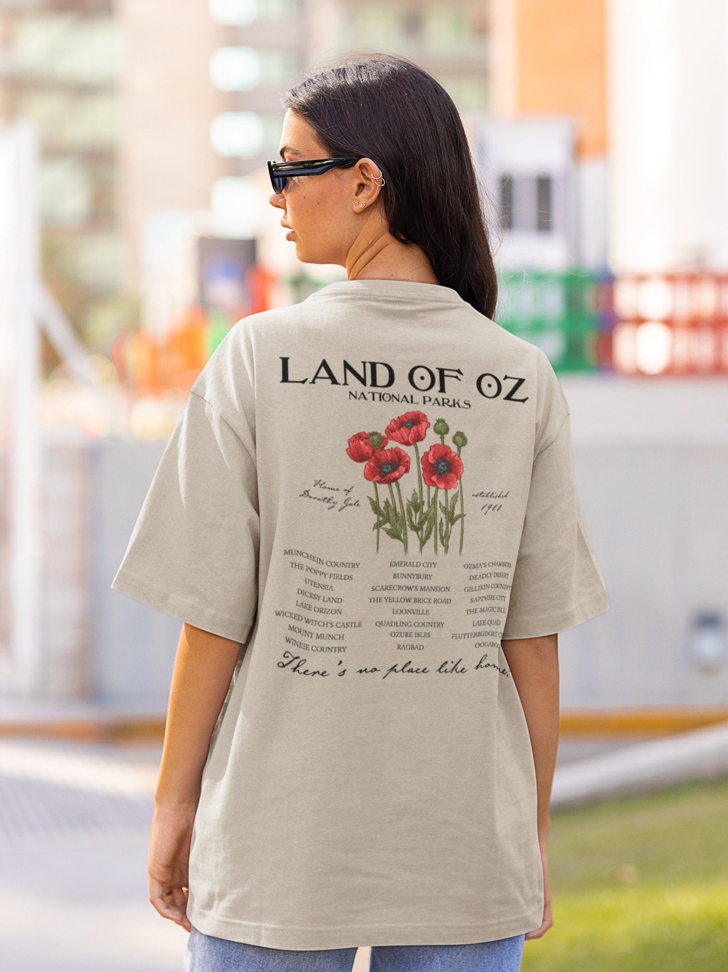 Land of Oz Fictional National Park Retro Tee Shirt Tshirt * Wizard Dorothy Lion Scarecrow Tin Man Poppy Subtle Aesthetic Bookish Merch Gift