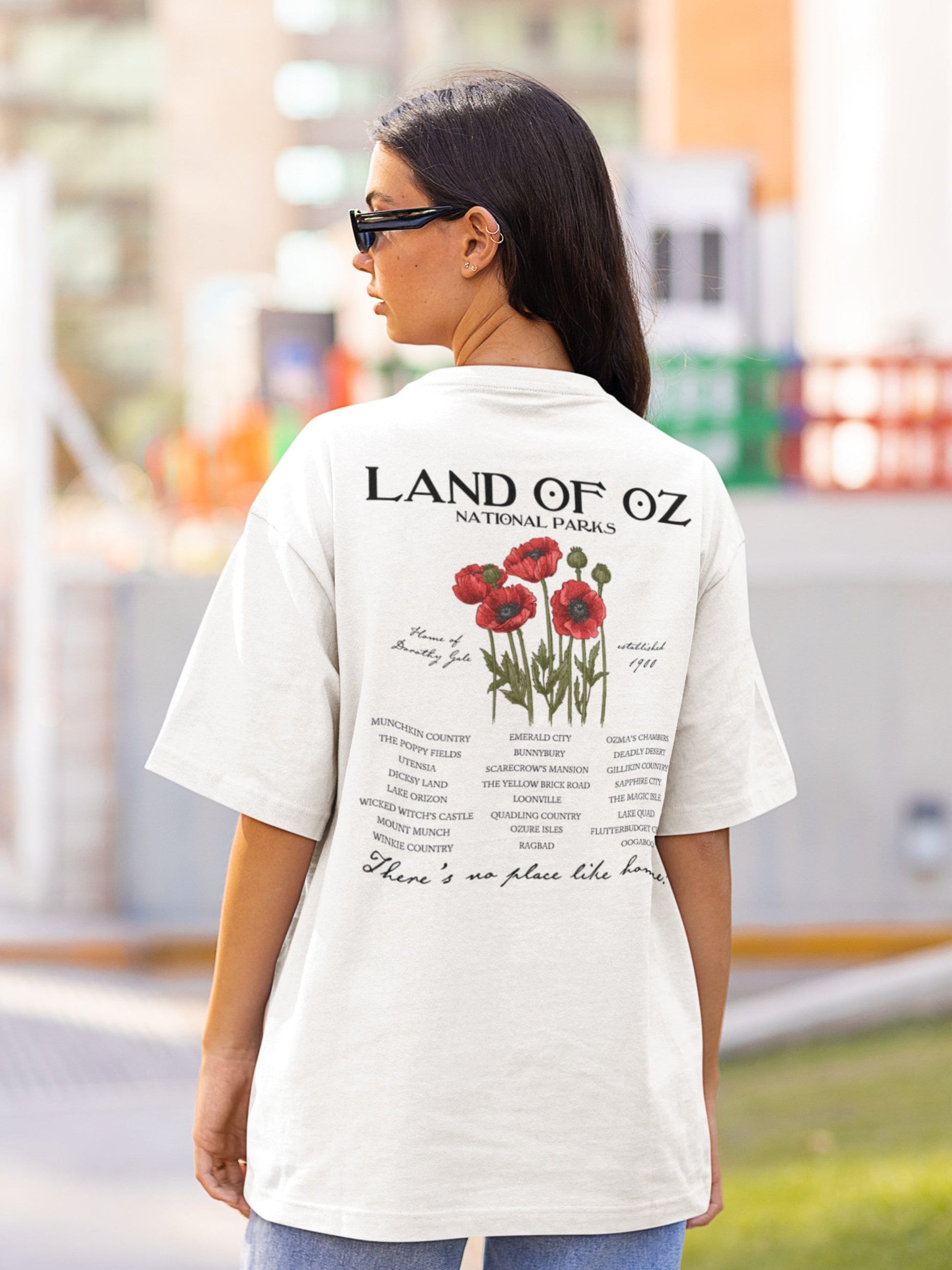 Land of Oz Fictional National Park Retro Tee Shirt Tshirt * Wizard Dorothy Lion Scarecrow Tin Man Poppy Subtle Aesthetic Bookish Merch Gift