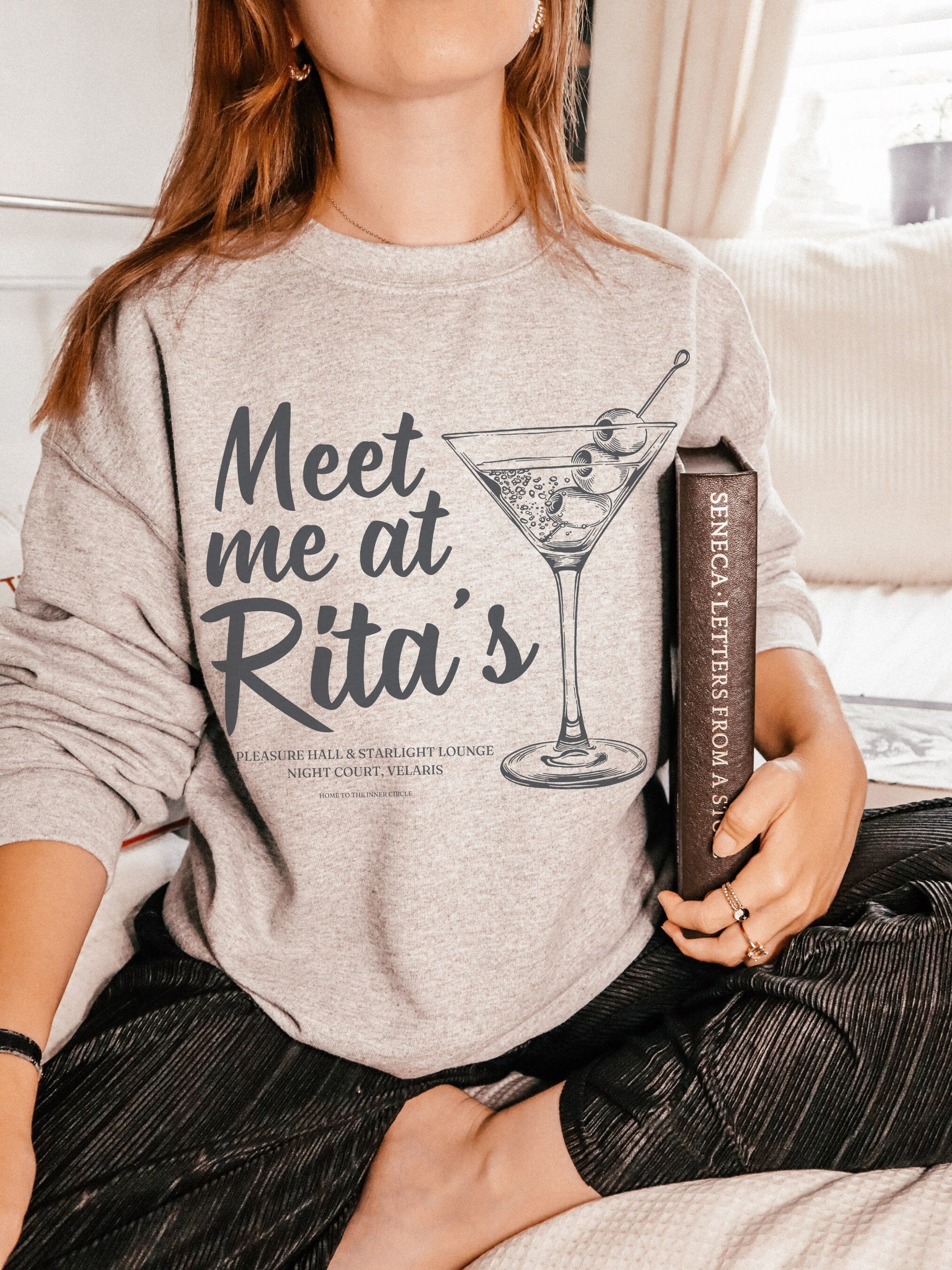 Rita's starlight lounge velaris night court crewneck sweatshirt ACOTAR ACOMAF SJM Merch Book Fandom Reader Bookish Gift Feyre Rhysand Nesta