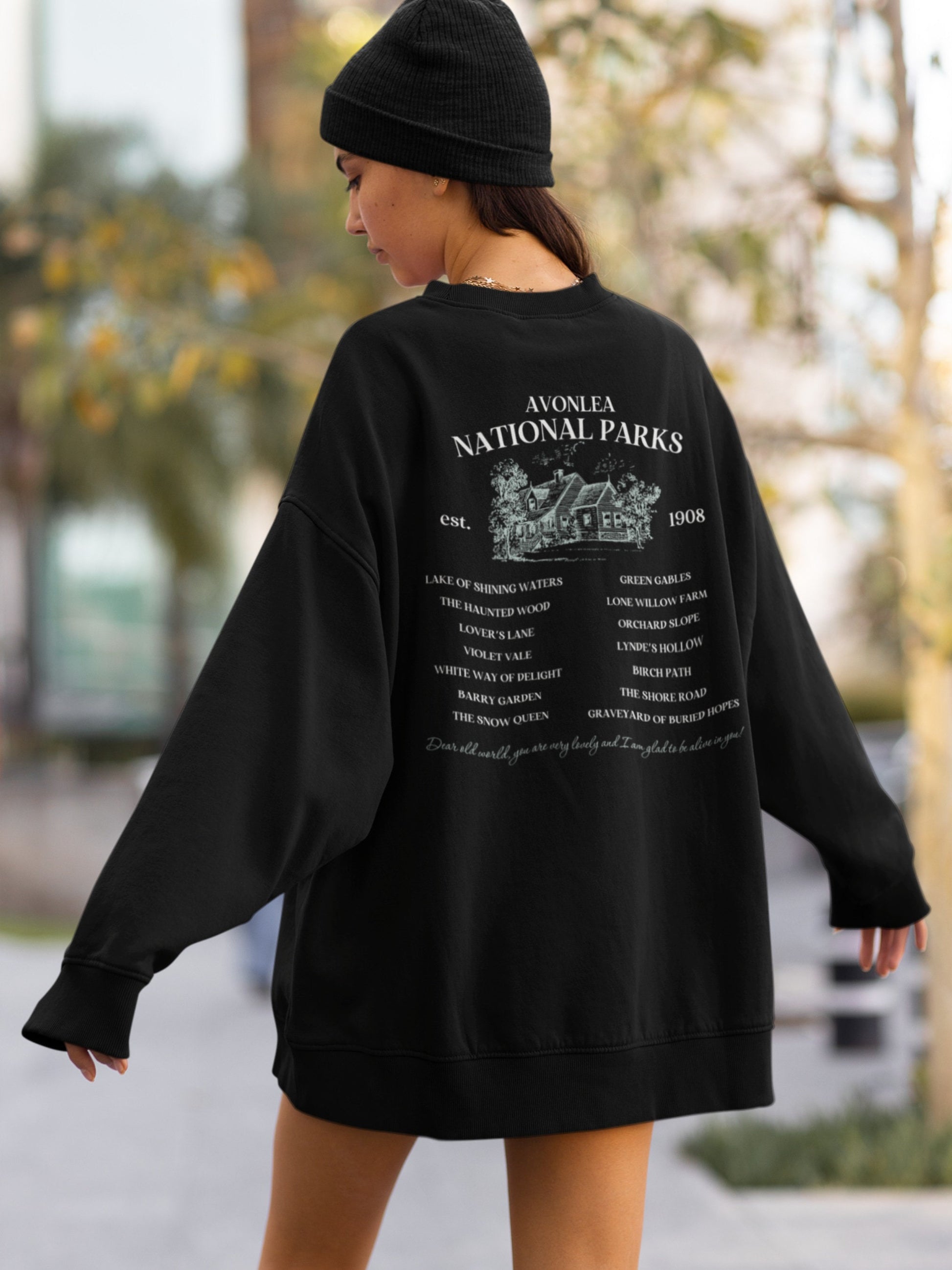 Avonlea Anne of Green Gables Fictional National Park Retro Minimalist Aesthetic Sweatshirt Granola Book Merch Booktok Fandom Reader Gift