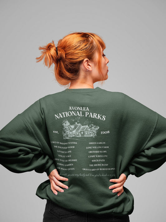 Avonlea Anne of Green Gables Fictional National Park Retro Minimalist Aesthetic Sweatshirt Granola Book Merch Booktok Fandom Reader Gift