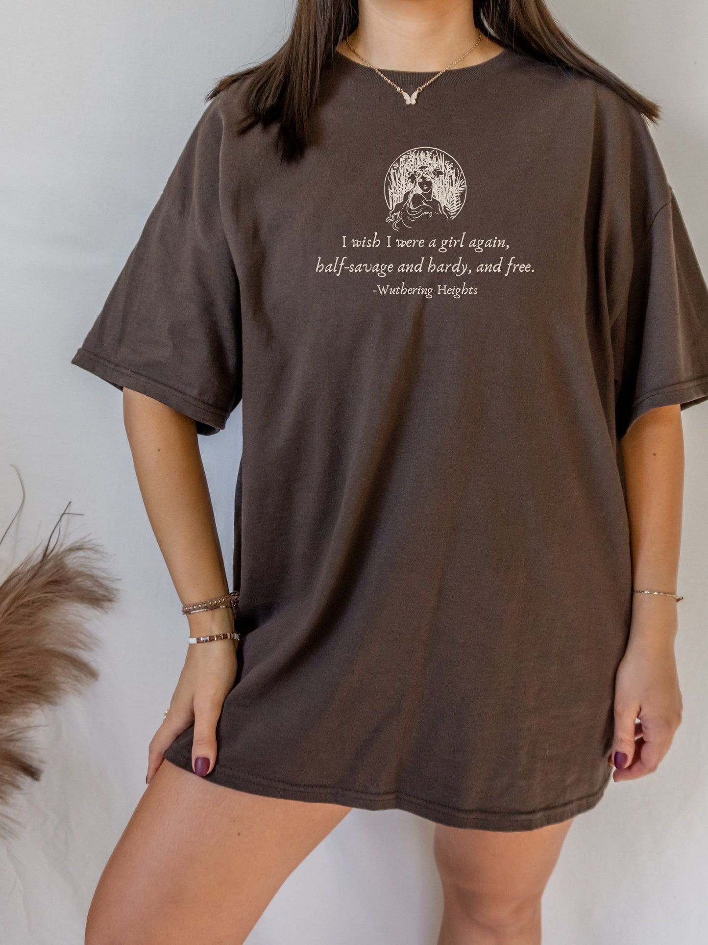 Wuthering Heights Cathy Heathcliff Bronte quote * Poetry Literature Dark Academia Bookish Tshirt * Teacher English major gift for readers