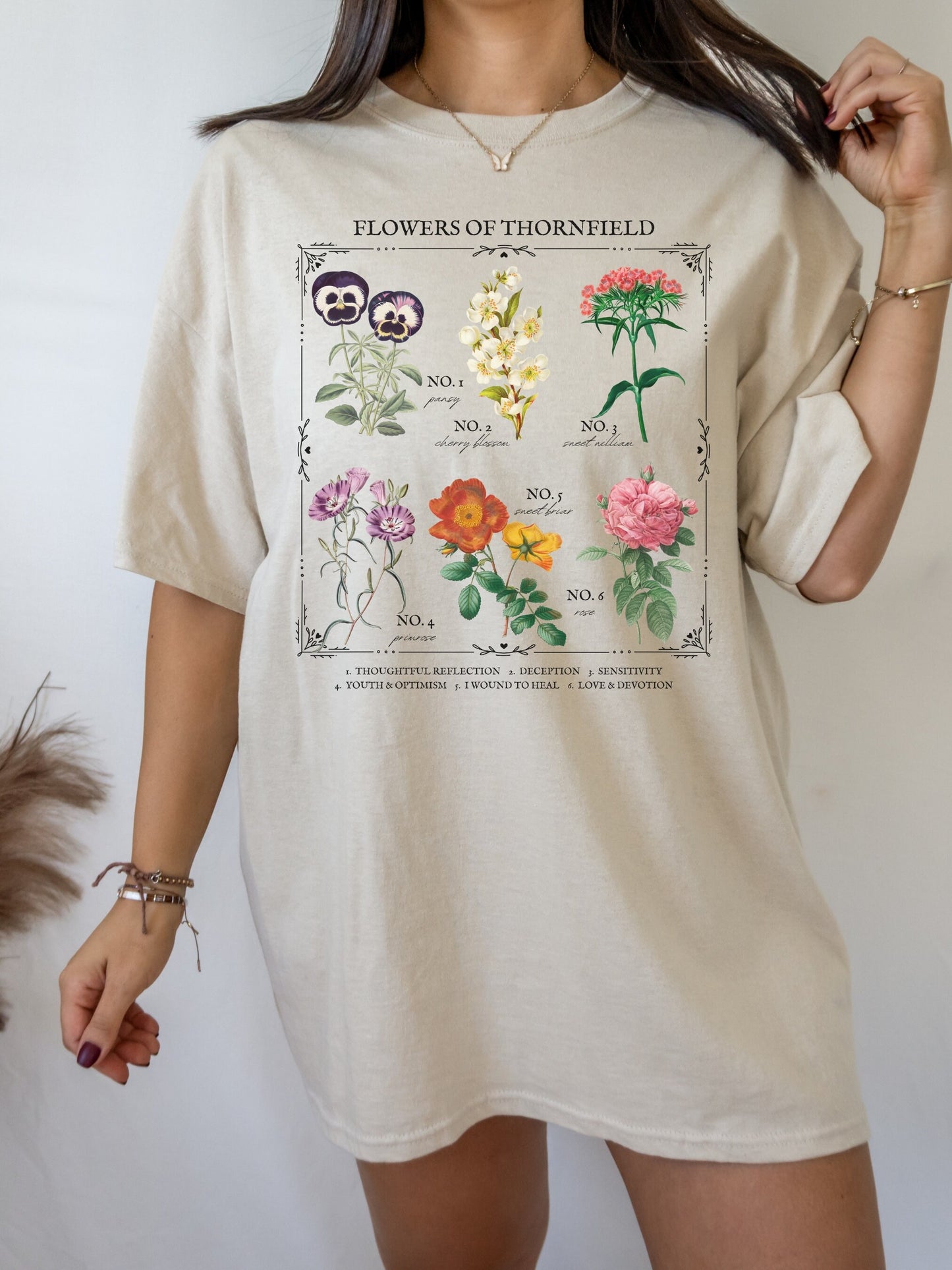 Jane Eyre Literary Flower Chart Herbology Floral Tee Shirt * Bookish Bookworm Gift * Charlotte bronte Poet Literature Shirt * Dark Academia