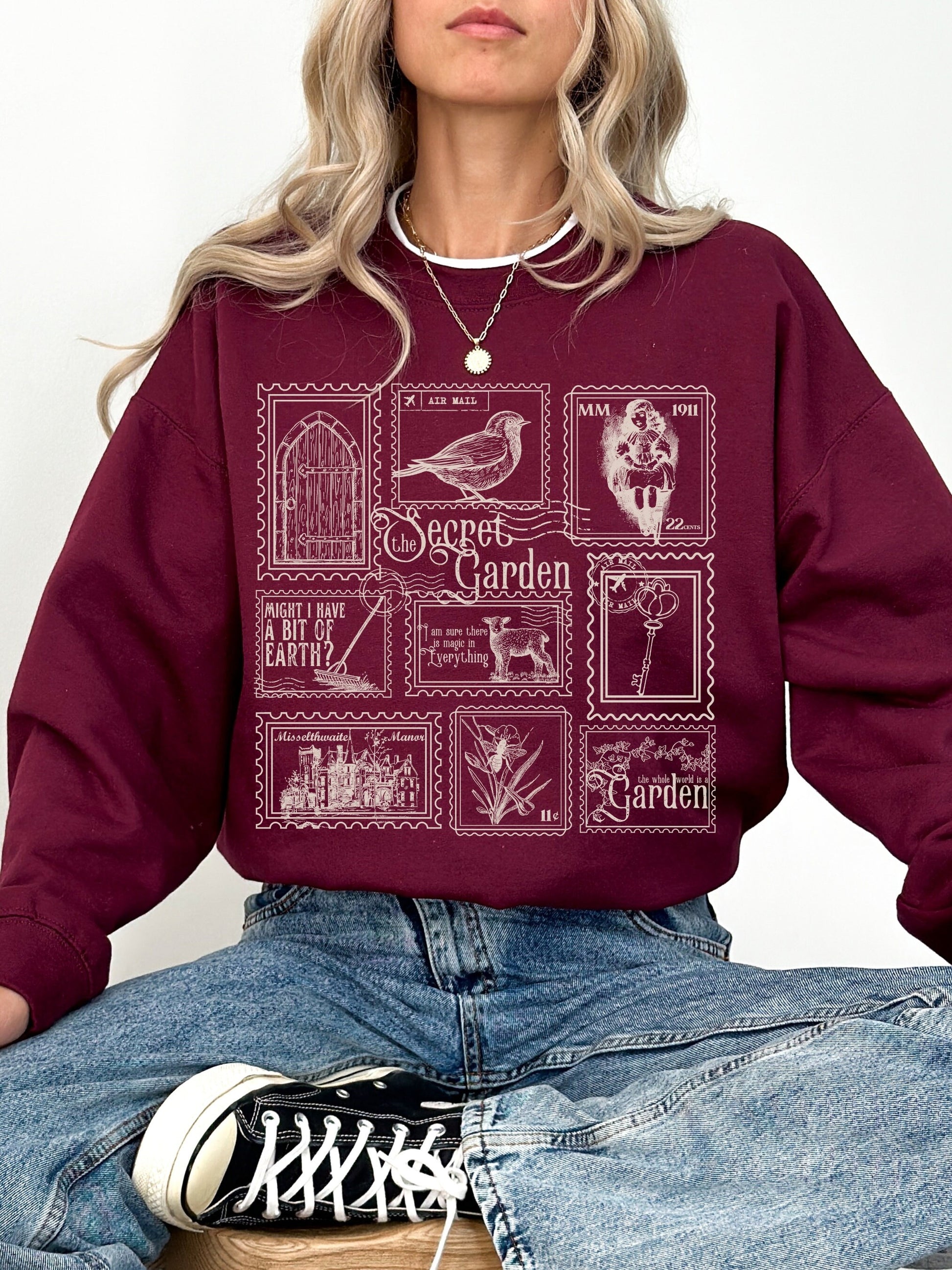 The Secret Garden Literary Stamp Collection Crewneck Sweatshirt