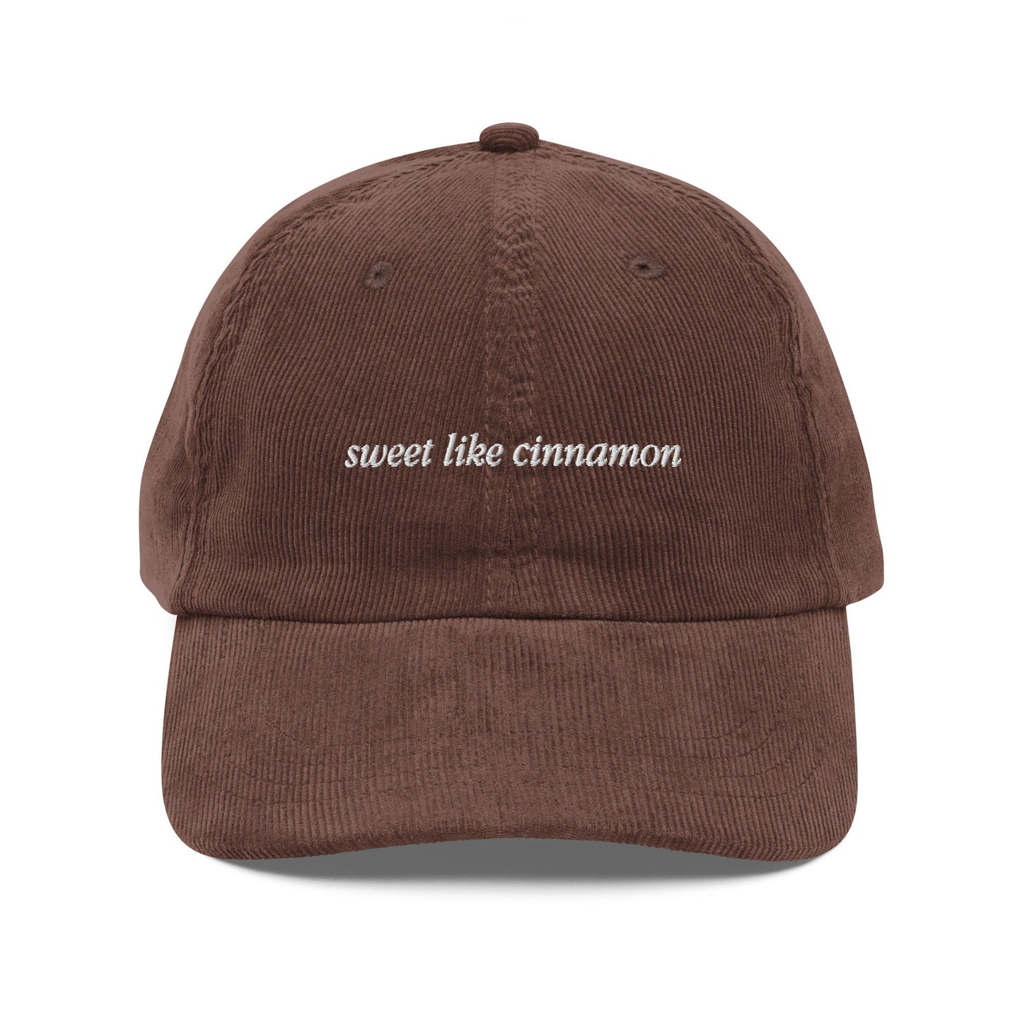 Sweet Like Cinnamon Corduroy Embroidered Dad Hat * Coquette Old Money Cinnamon Girl Angelcore Dollette Aesthetic