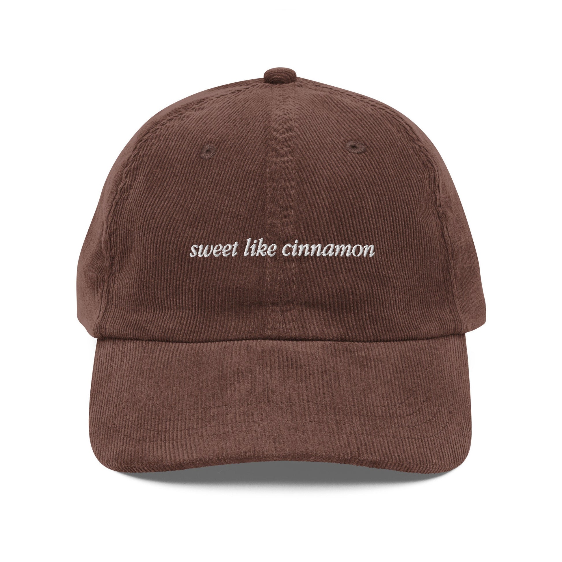 Sweet Like Cinnamon Corduroy Embroidered Dad Hat * Coquette Old Money Cinnamon Girl Angelcore Dollette Aesthetic