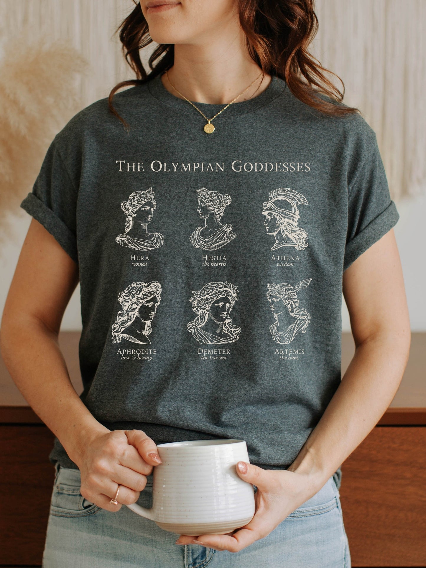 The Goddesses Greek mythology Classic Literature tshirt * athena aphrodite demeter artemis * homer Illiad muses fates * dark light academia