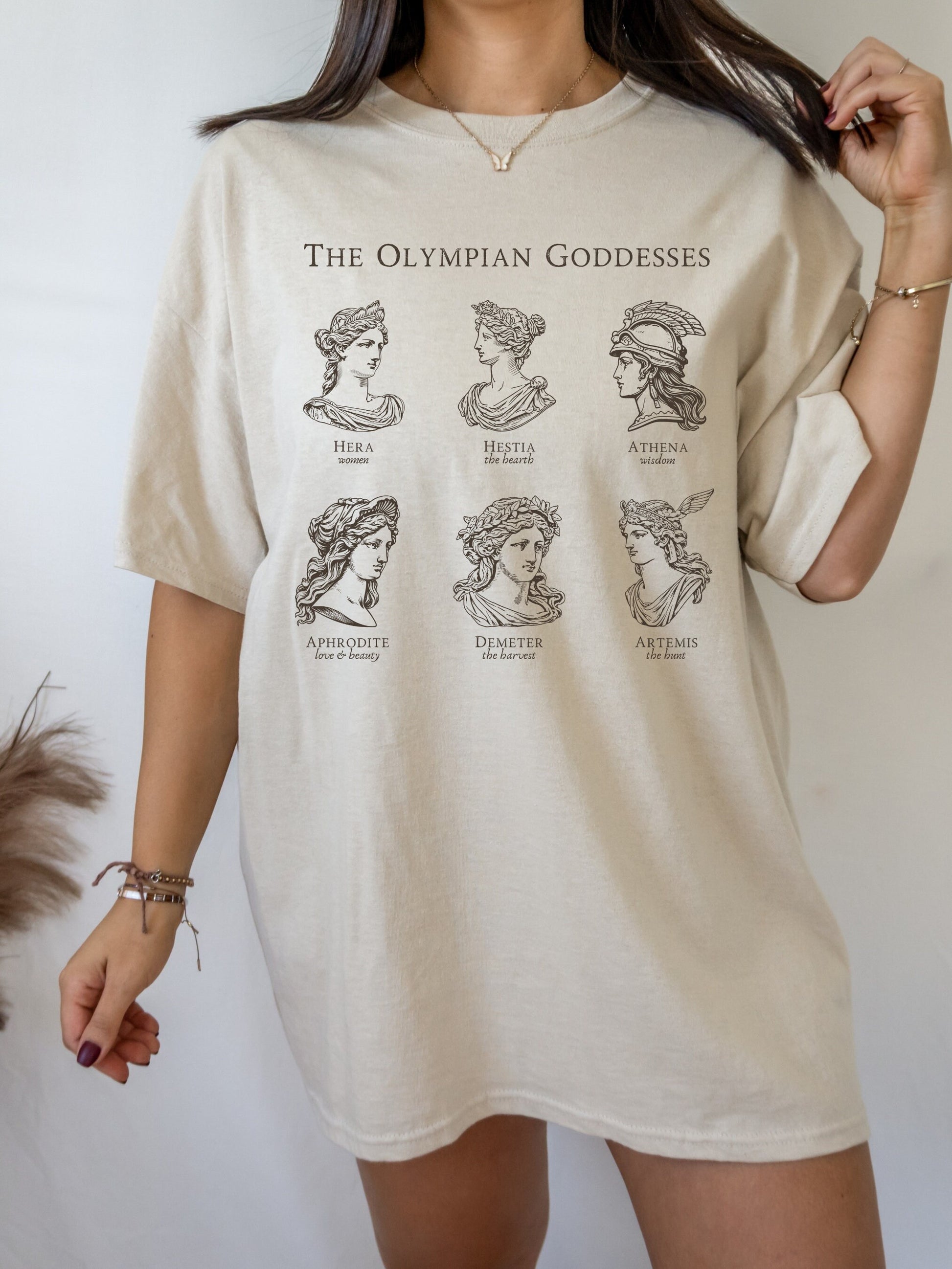 The Goddesses Greek mythology Classic Literature tshirt * athena aphrodite demeter artemis * homer Illiad muses fates * dark light academia