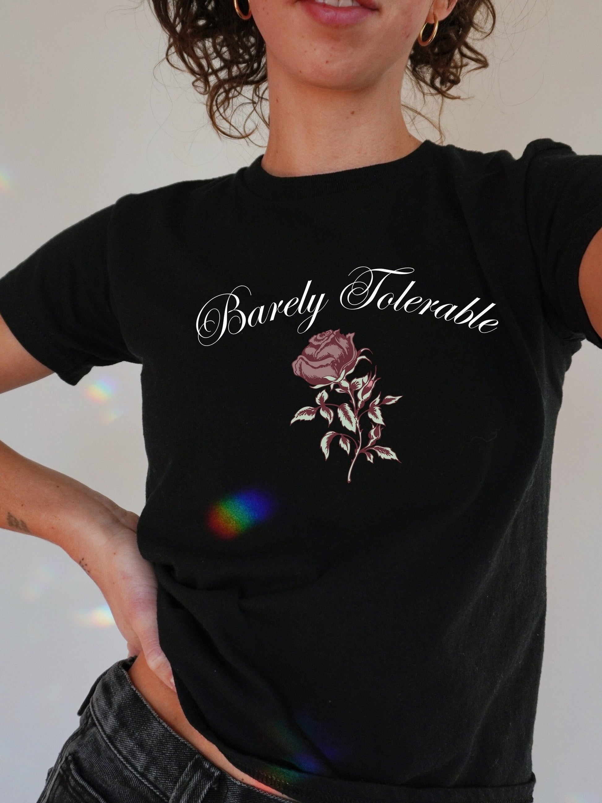 Pride & Prejudice y2k baby tee Barely Tolerable coquette aesthetic tshirt pemberley mr darcy Valentines Day Bookish Gift Jane Austen Merch