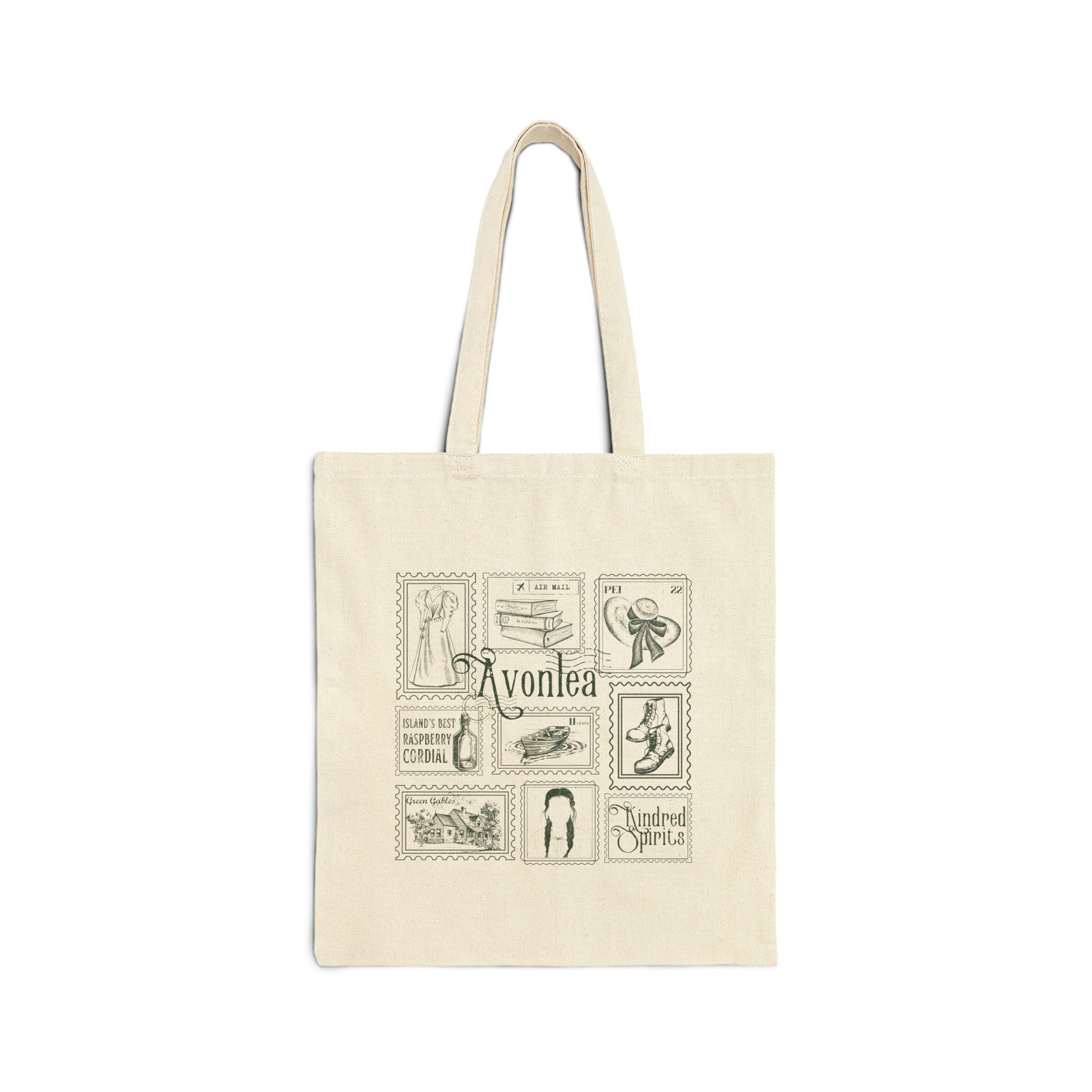 Anne of Green Gables Literary Stamp Collection Tote Bag * Cottagecore Anne with an E * Greetings from Avonlea Book Fandom Merch Bookish Gift