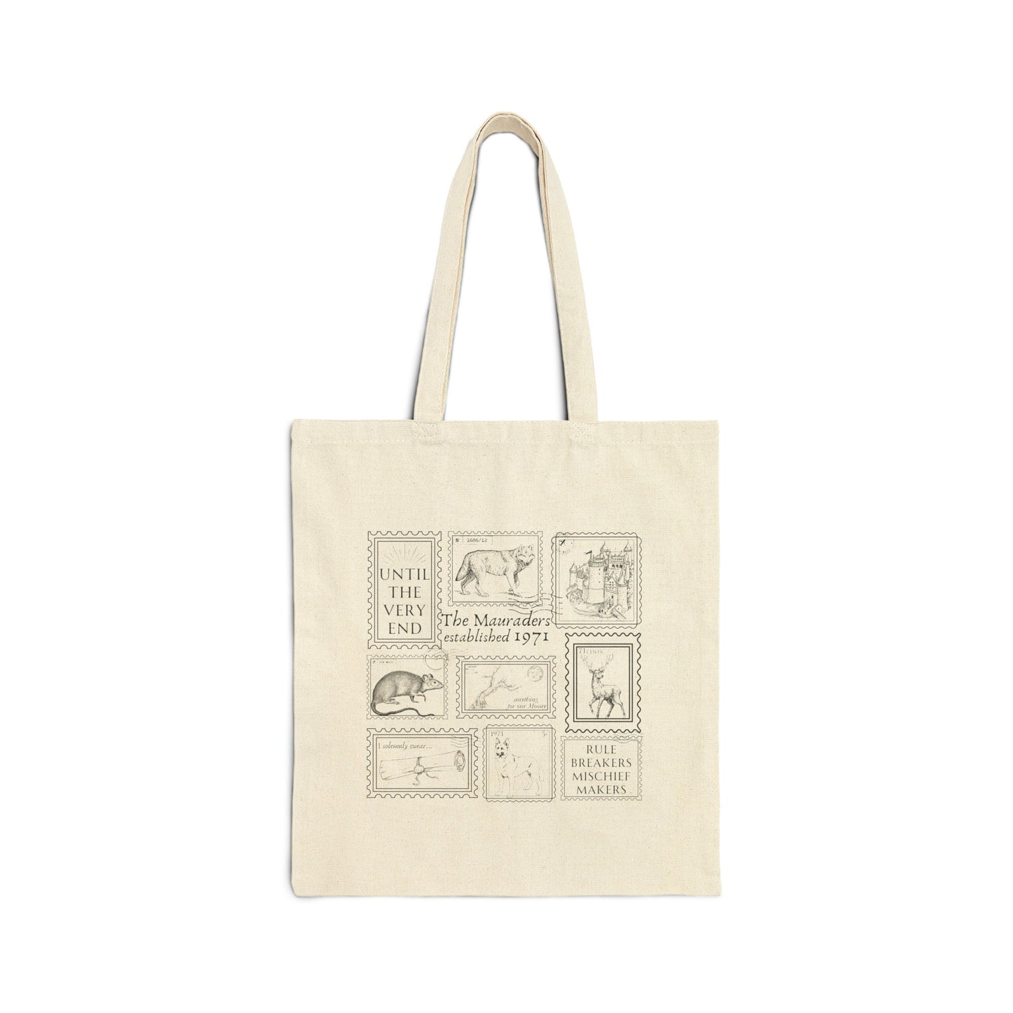 Mauraders Stamp Collection Canvas Tote Bag * Wizard Apparel Postcard James Moony Remus Sirius ATYD * Book Fandom Merch Reader Gift page 394