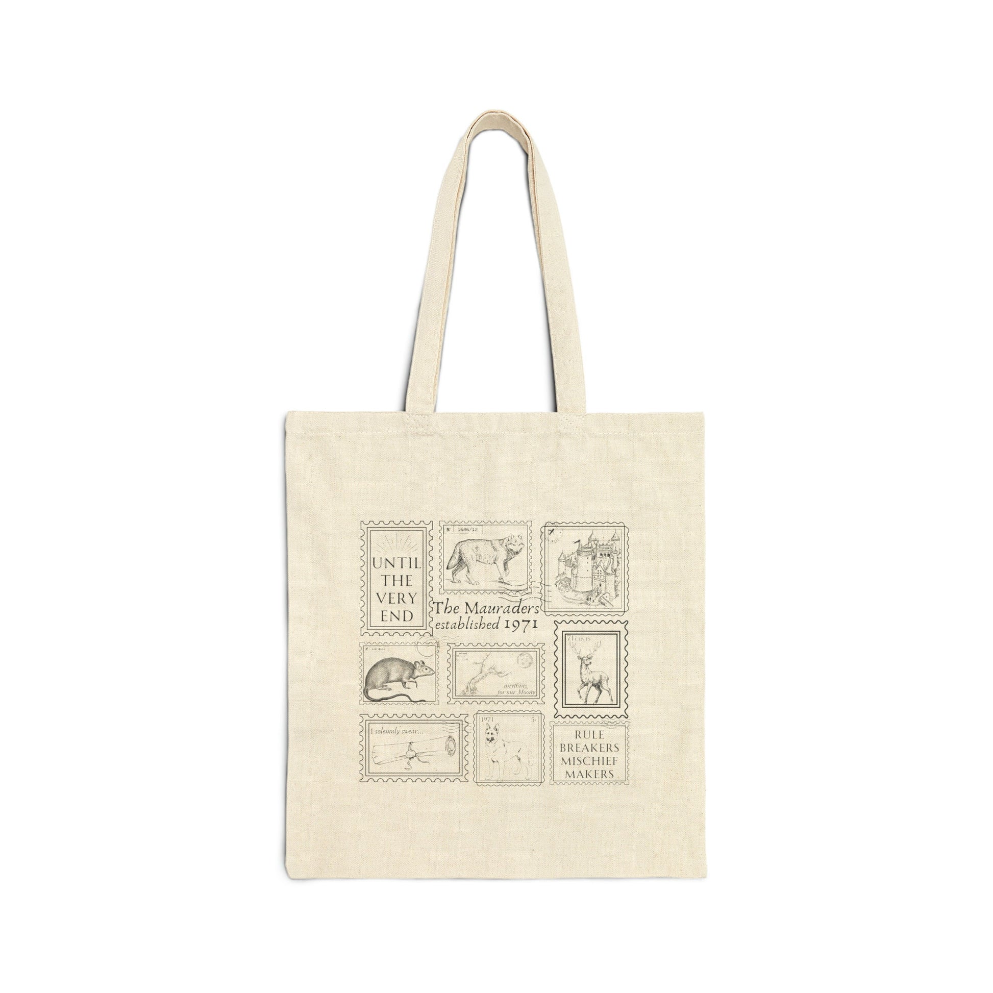 Mauraders Stamp Collection Canvas Tote Bag * Wizard Apparel Postcard James Moony Remus Sirius ATYD * Book Fandom Merch Reader Gift page 394