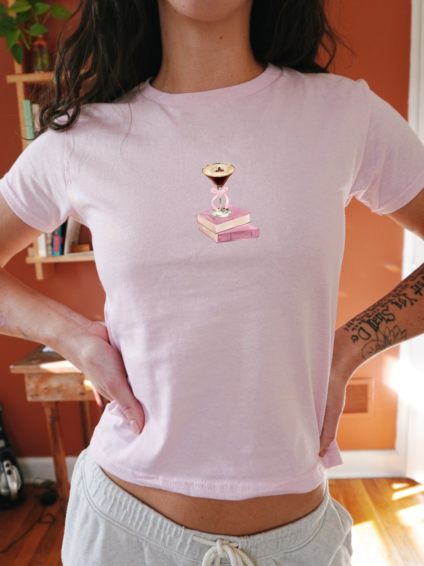 The Booktini Bookish Coquette Baby Tee