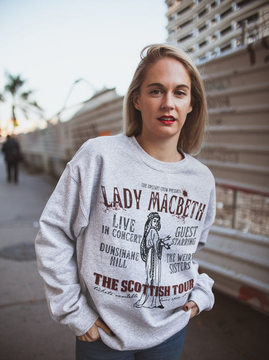 Shakespeare Lady Macbeth Distressed Concert Band Sweatshirt * Serpent Villains Scottish Tour * Book Lover Fandom Merch Gift Dark Academia