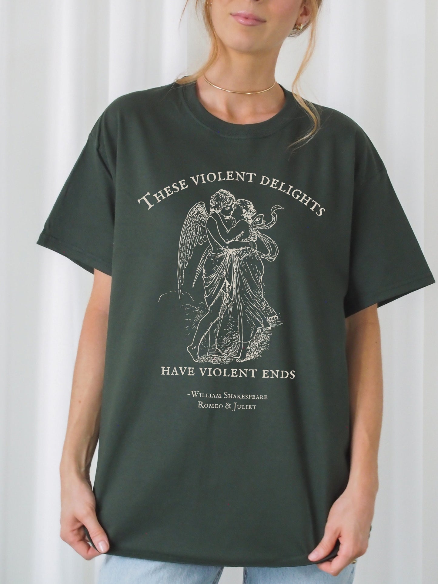 These violent delights have violent ends Shakespeare quote tee * Romeo and Juliet coquette aesthetic angelcore bookish gift light academia