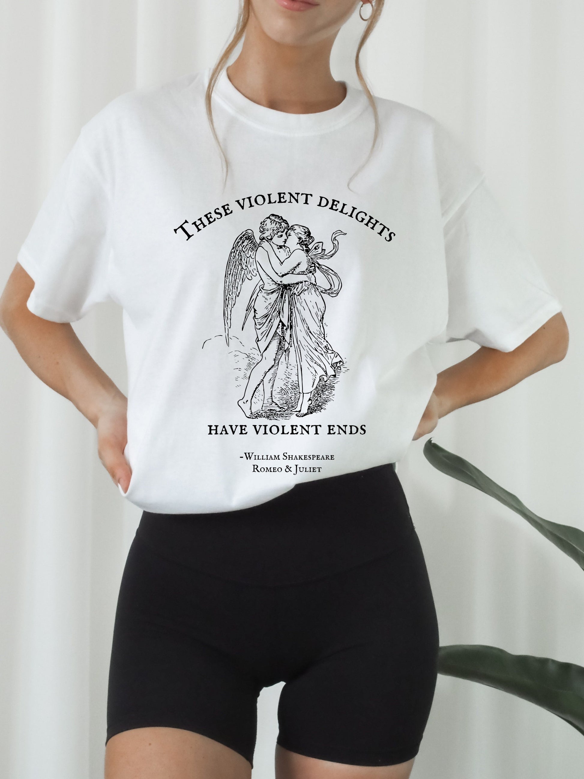 These violent delights have violent ends Shakespeare quote tee * Romeo and Juliet coquette aesthetic angelcore bookish gift light academia