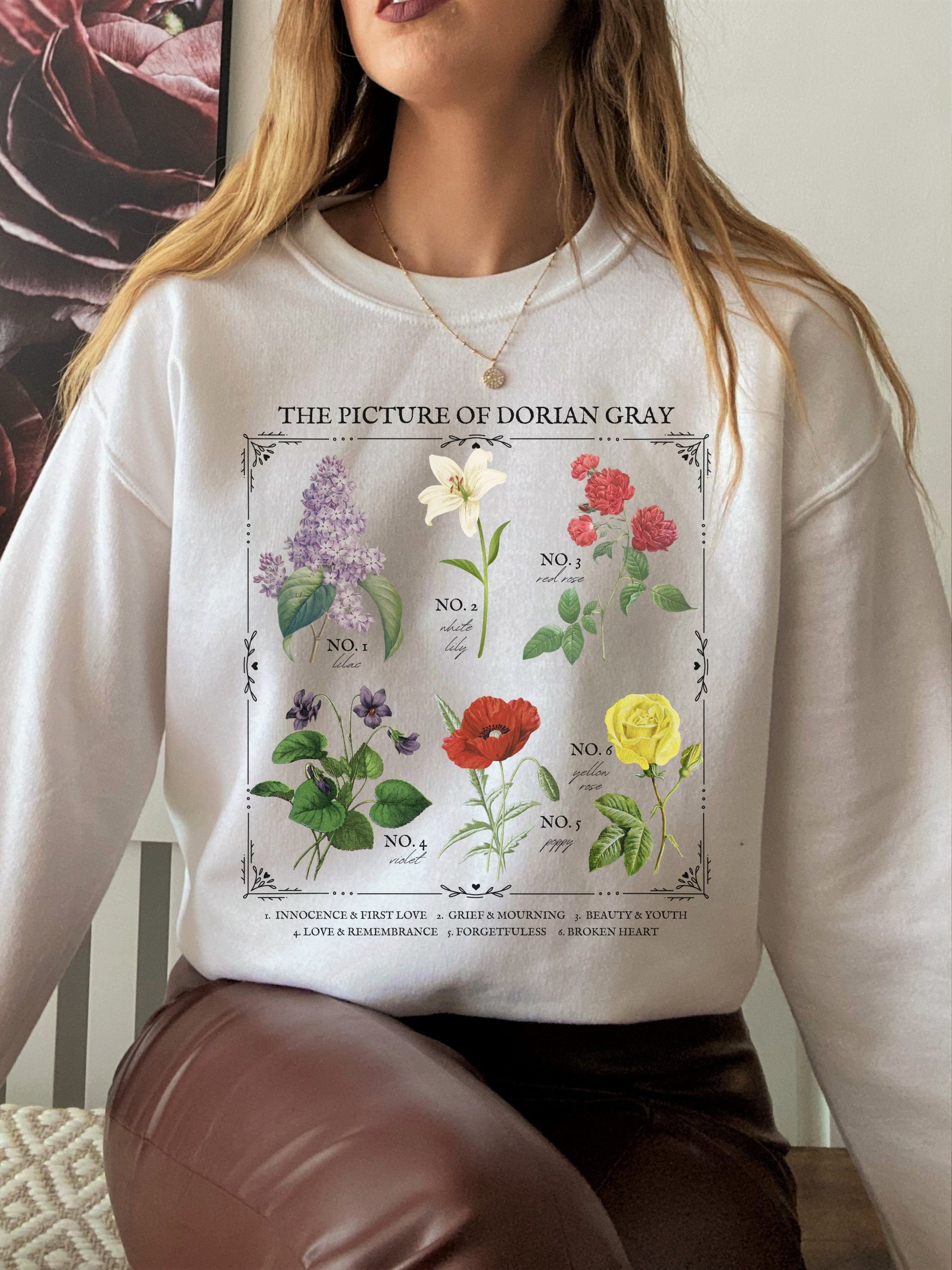 Picture of Dorian Gray Literary Flower Chart