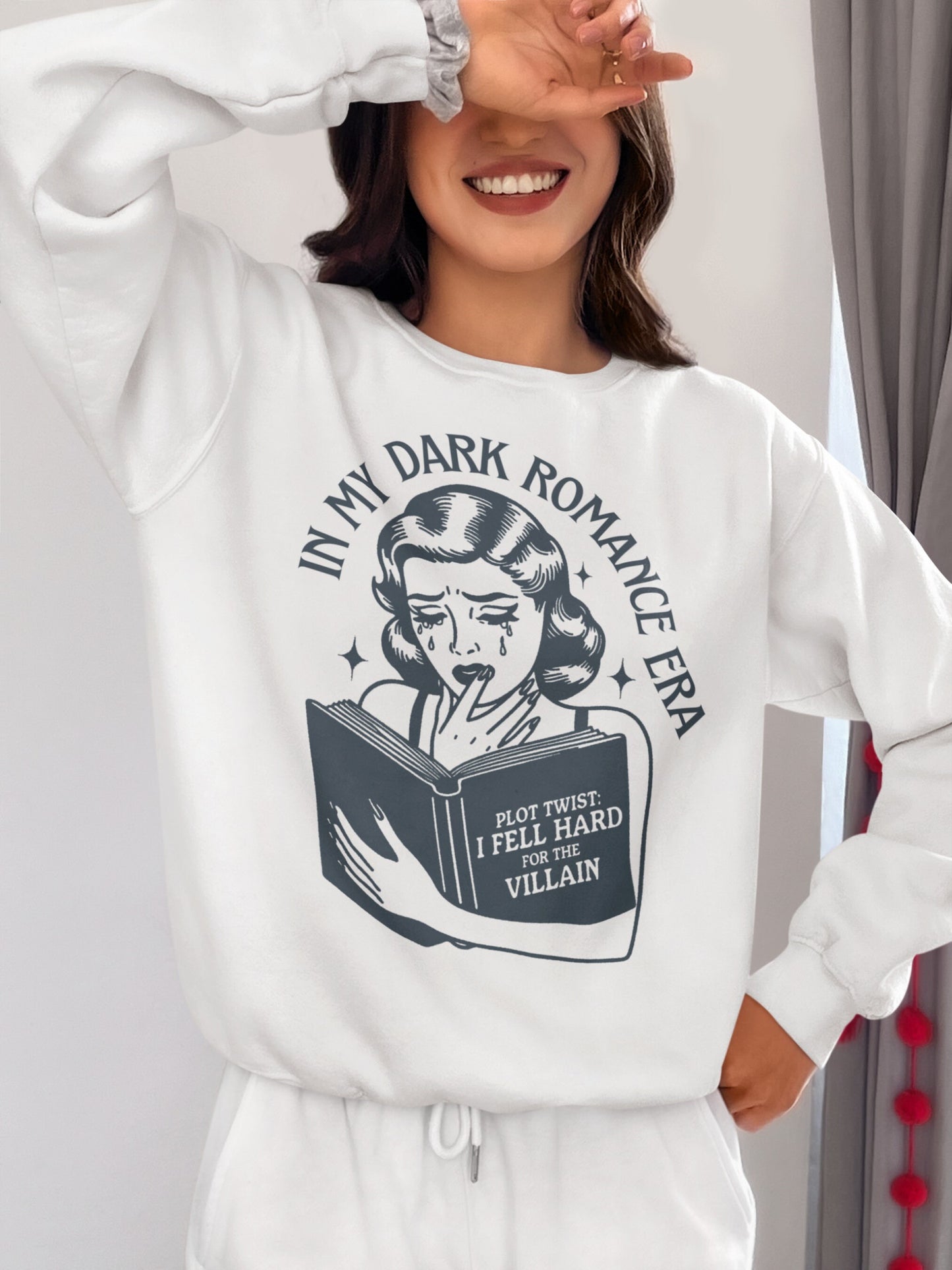 In My Dark Romance Era Villain Lover Bookish Sweatshirt * Enemies To Lovers Morally Grey Spicy Book Club Host Trope * Smut Reader Merch Gift