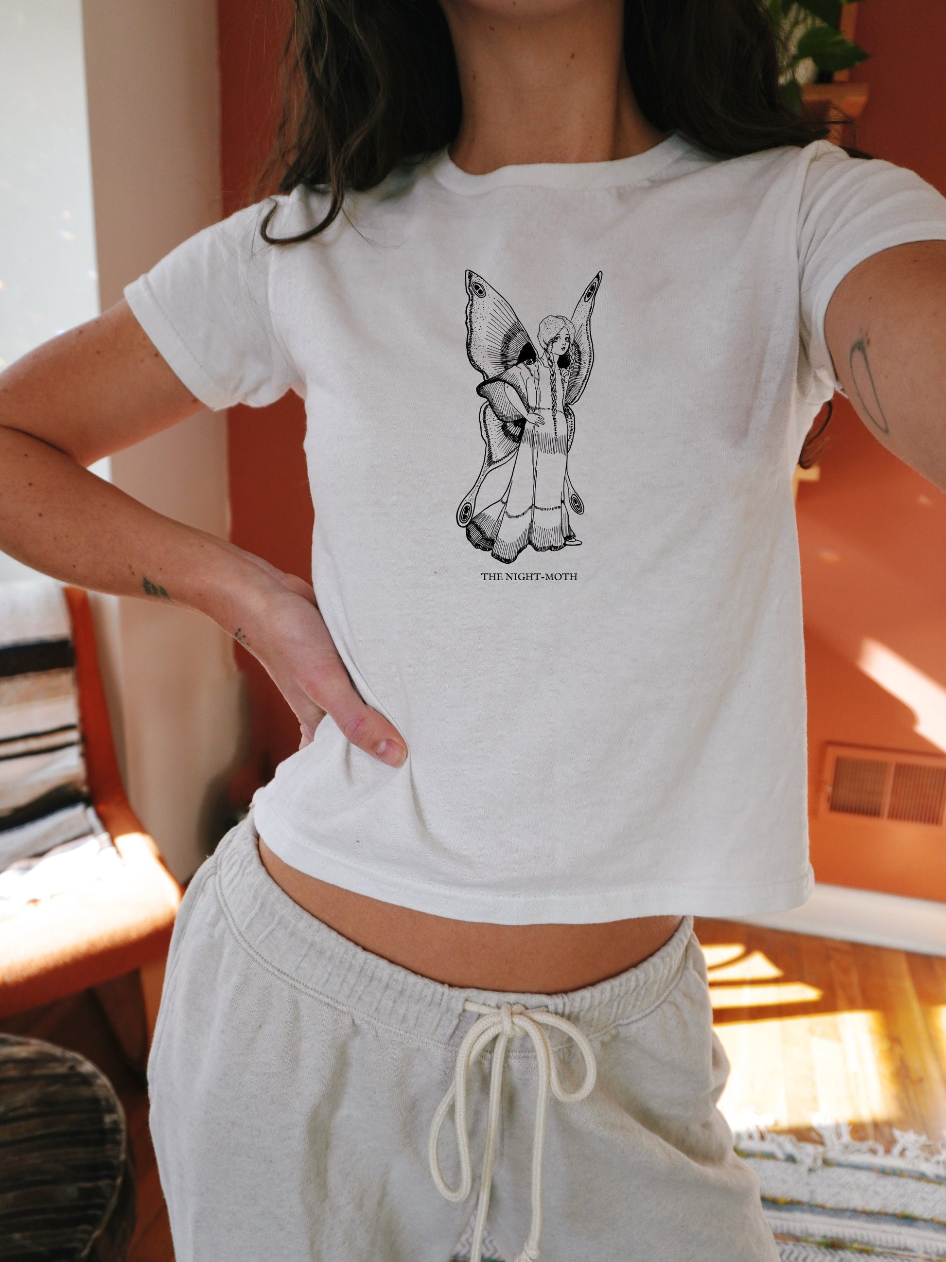 The Night Moth Fairycore Baby Tee