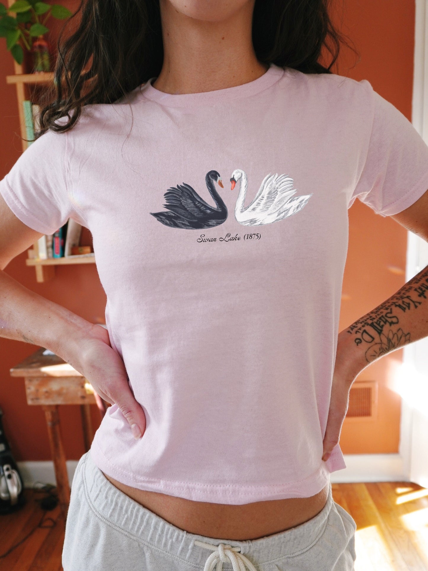 Swan Lake Ballet Coquette Baby Tee
