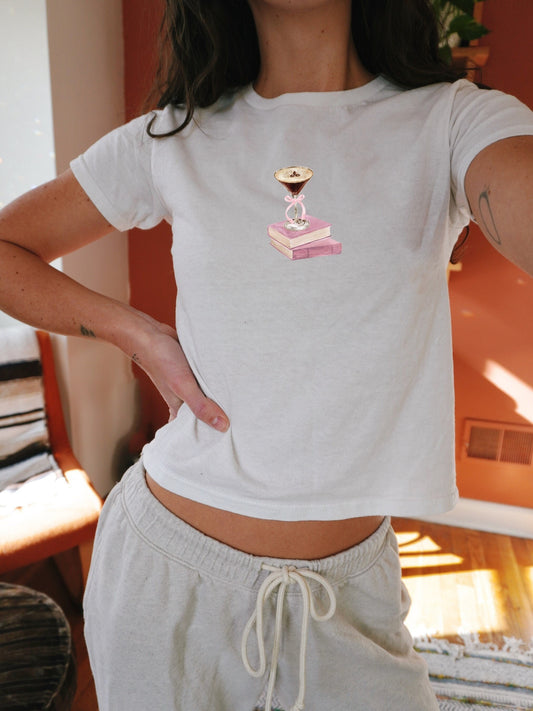 The Booktini Bookish Coquette Baby Tee