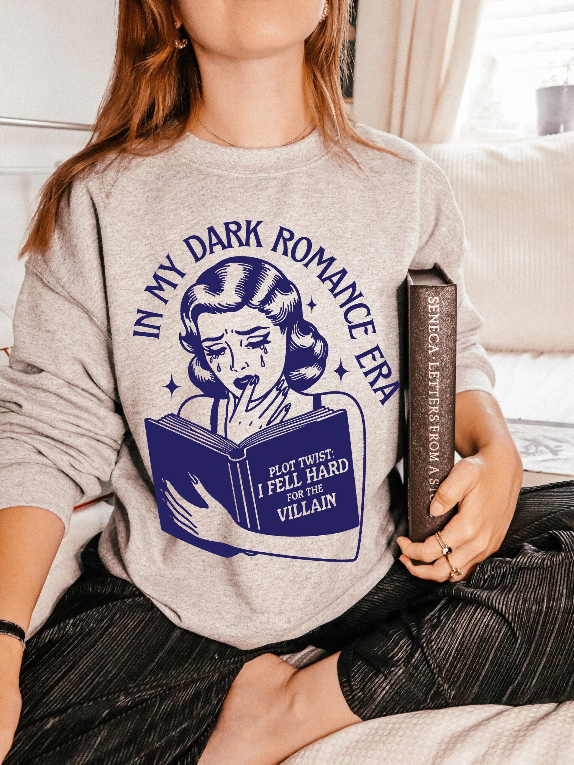 In My Dark Romance Era Villain Lover Bookish Sweatshirt * Enemies To Lovers Morally Grey Spicy Book Club Host Trope * Smut Reader Merch Gift