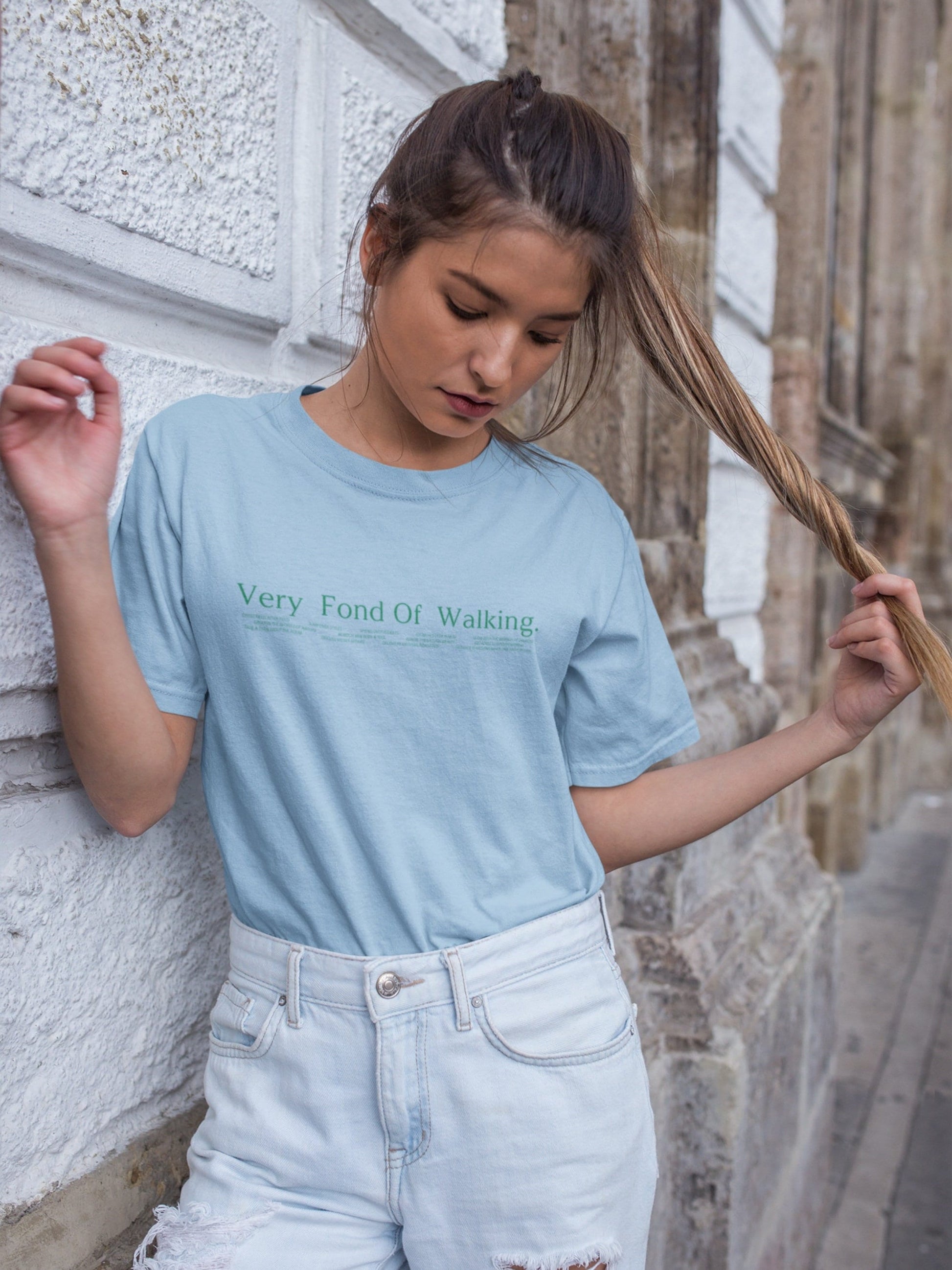 Pride & Prejudice Fond of Walking Graphic Tee * Clean Girl Aesthetic Sports Club Minimalist Wellness Hot Girl Walk Bookish Jane Austen Merch