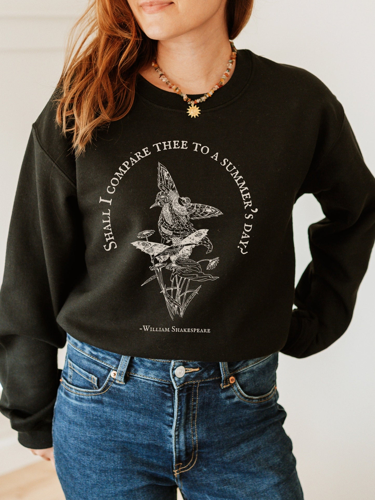 Shakespeare Sonnet Sweatshirt * Summer's Day Hoodie * Subtle Bookish Merch Reader Bookworm Gift Hoodie * Poet Literature Shirt Dark Academia