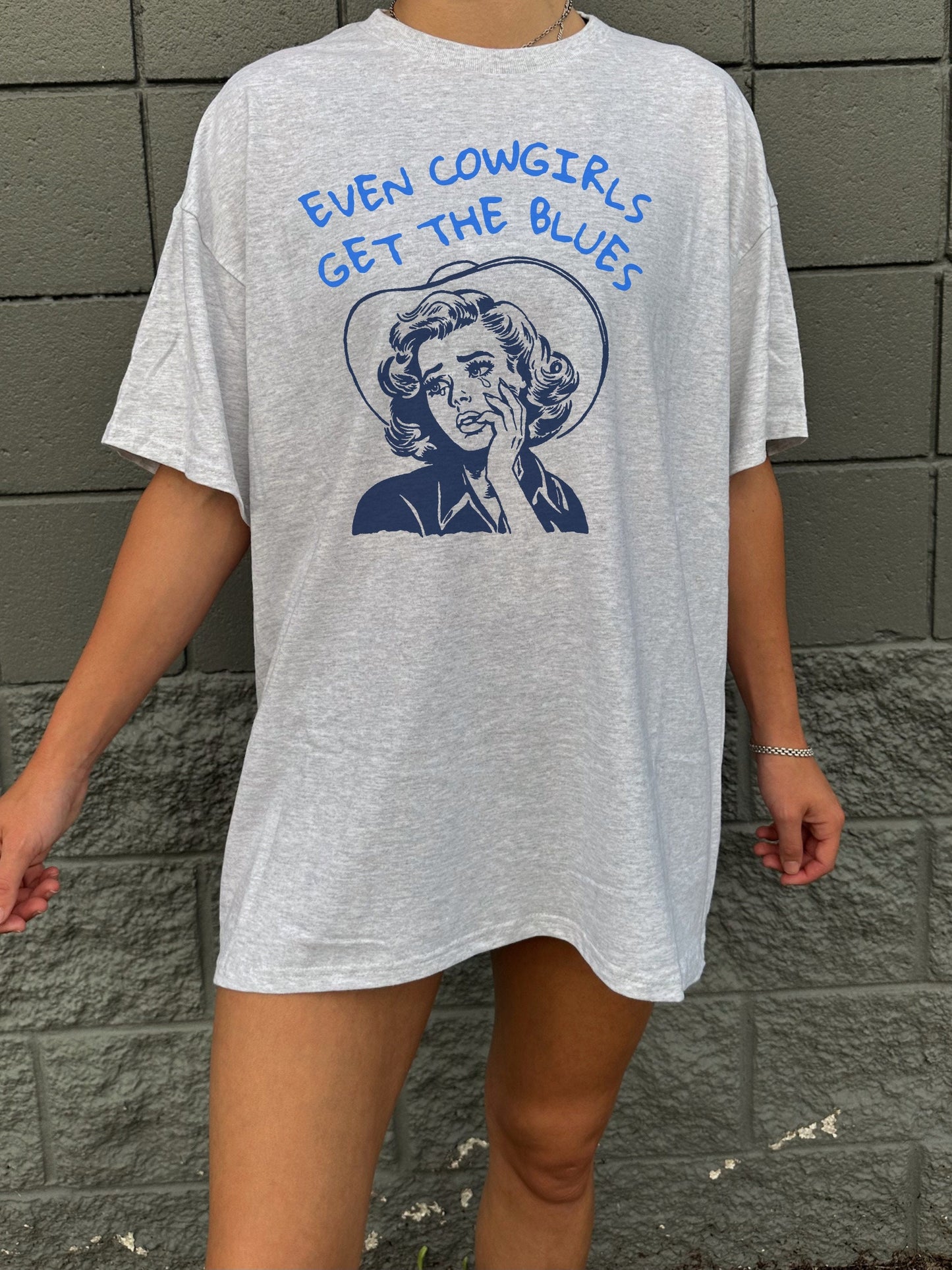 Even cowgirls get the blues retro tee tshirt * cowboy western romance era * vintage country cowgirls howdy partner buck wild saddle up girls