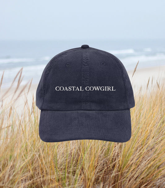 Coastal Cowgirl vintage corduroy embroidered dad hat * Aesthetic Series * cowboy romance era rodeo * grandmother grandmacore gift idea