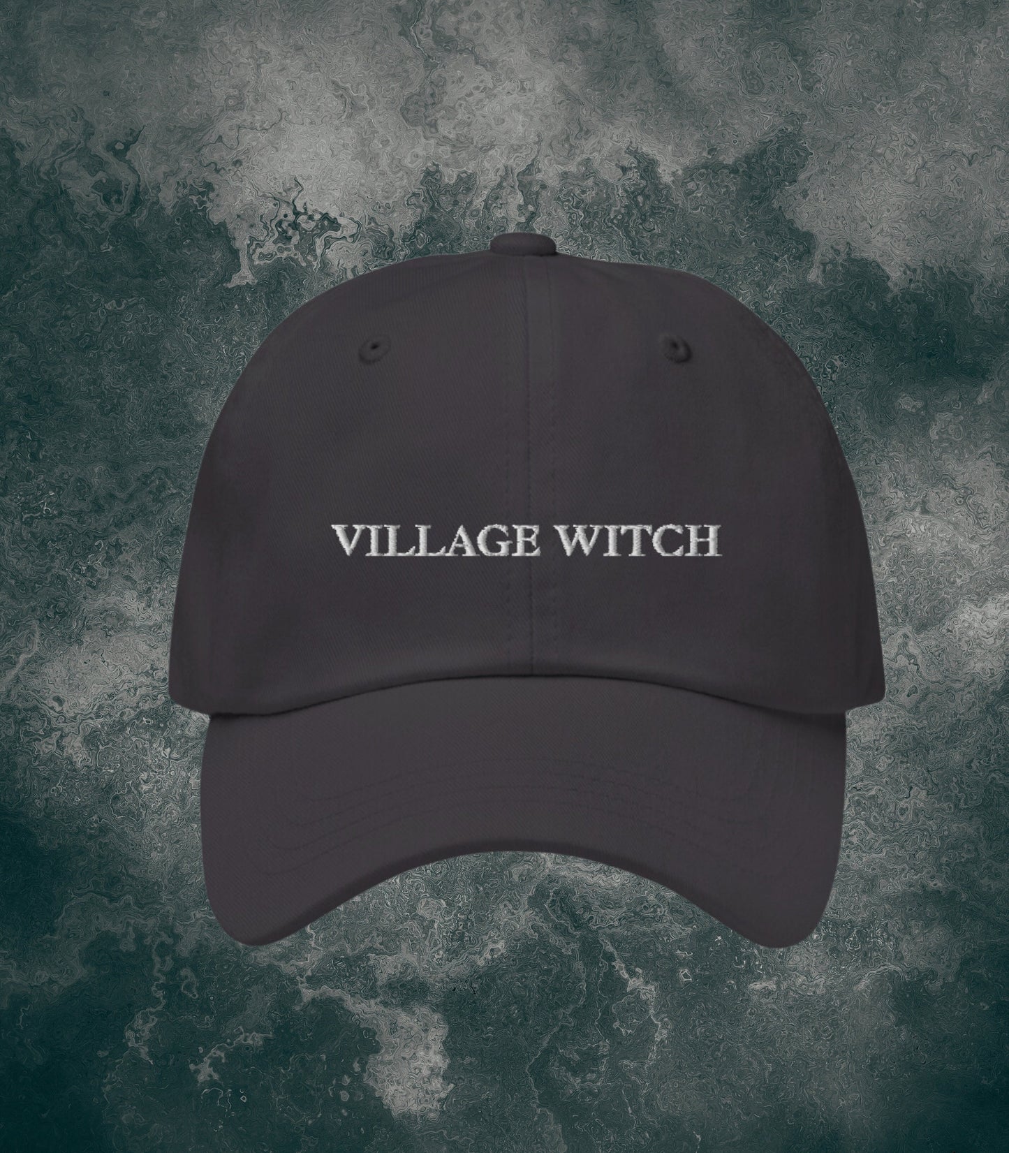 Village Witch Embroidered Dad Hat * Summerween Halloween Costume Salem Girls Trip Spooky Witchy Wicca Gothic Aesthetic Trucker Cap