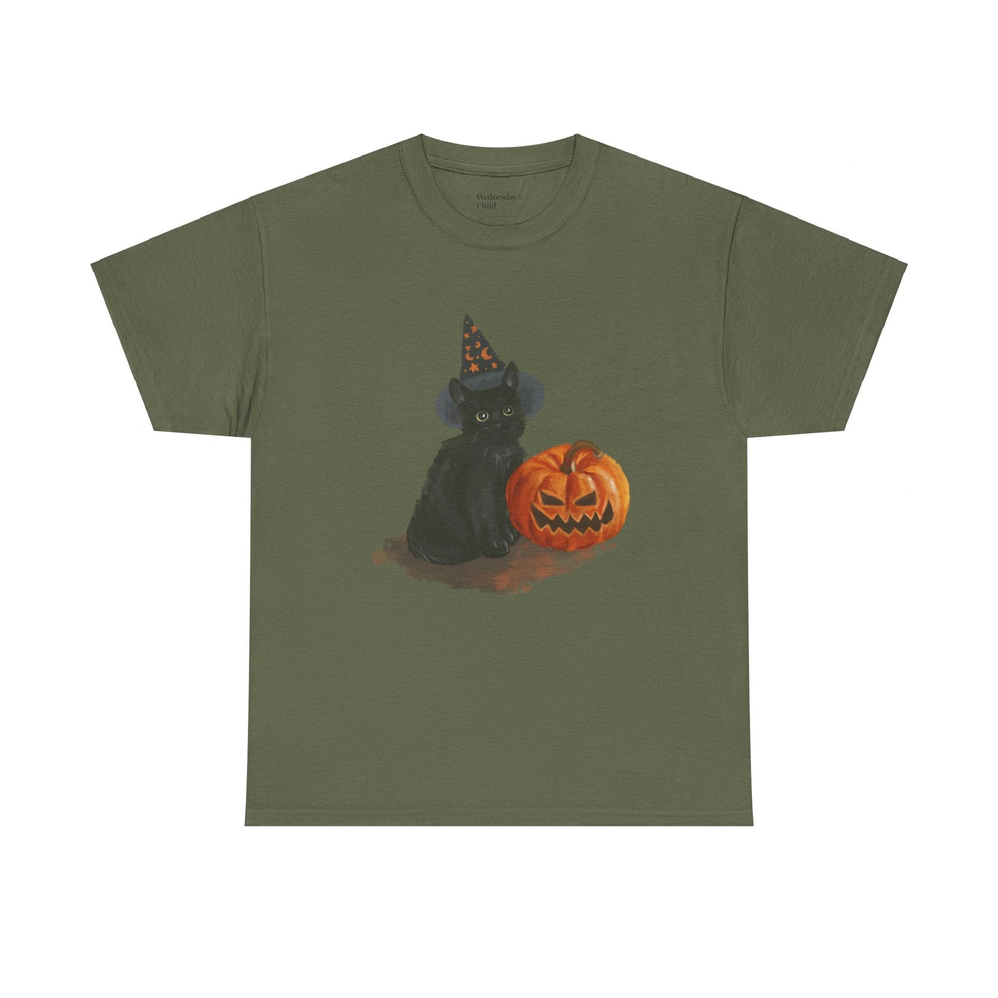 Halloween black cat vintage inspired tee trendy viral 90s retro pumpkin witchy aesthetic crewneck tshirt spooky hocus pocus salem girls trip