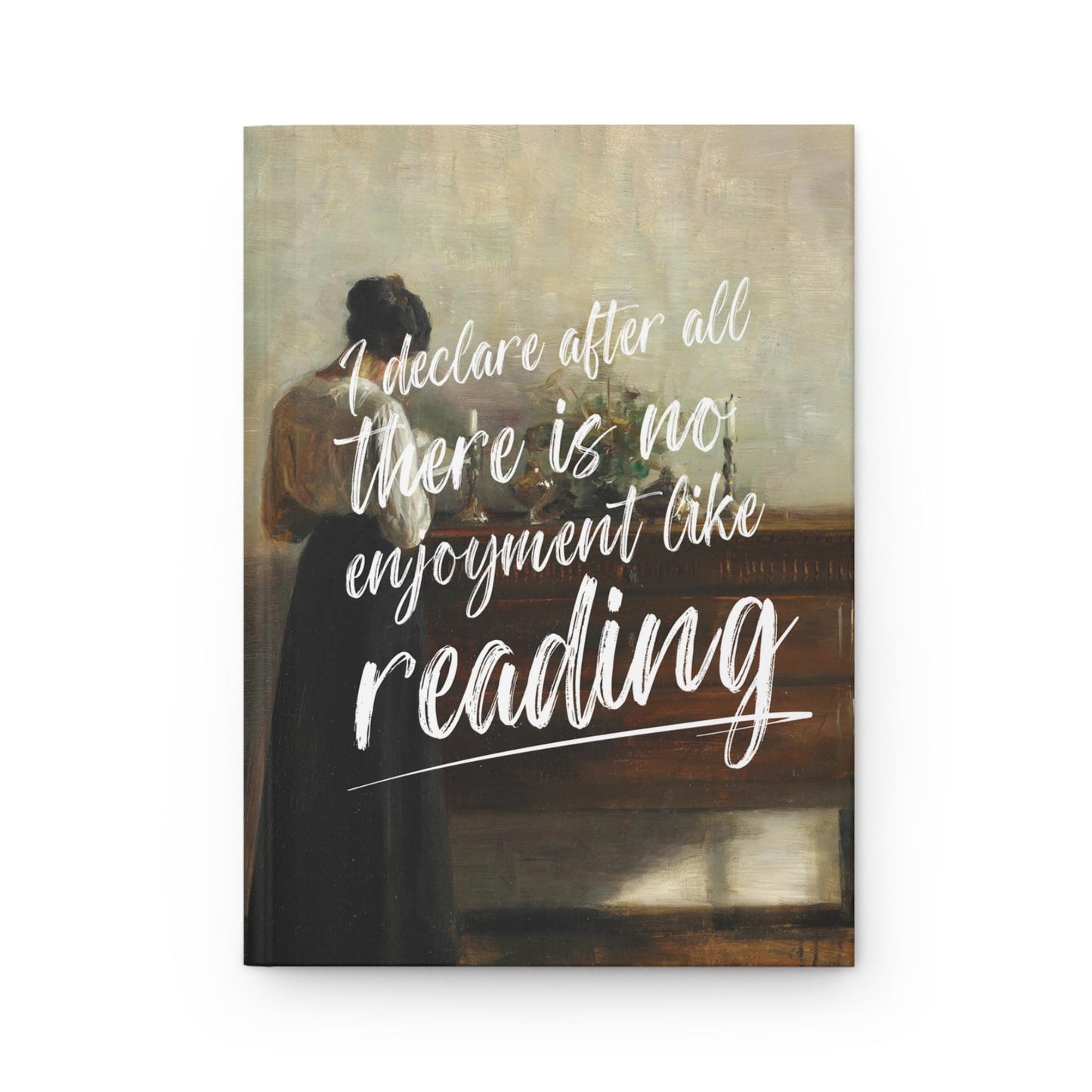 Pride & Prejudice No Enjoyment Like Reading Light Academia Aesthetic Hardcover Journal * Notebook Log Daily Planner * Mr Darcy Jane Austen