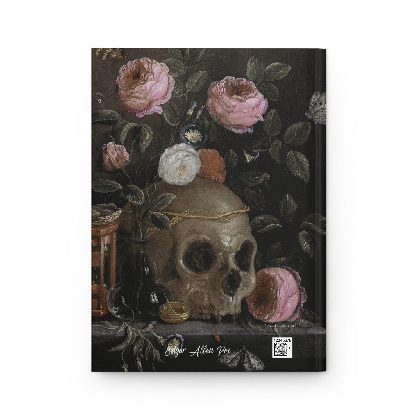 Edgar Allan Poe Dark Academia Moody Floral Hardcover Journal * No Beauty Without Strangeness * Raven Skull Gothic Notebook Diary Planner