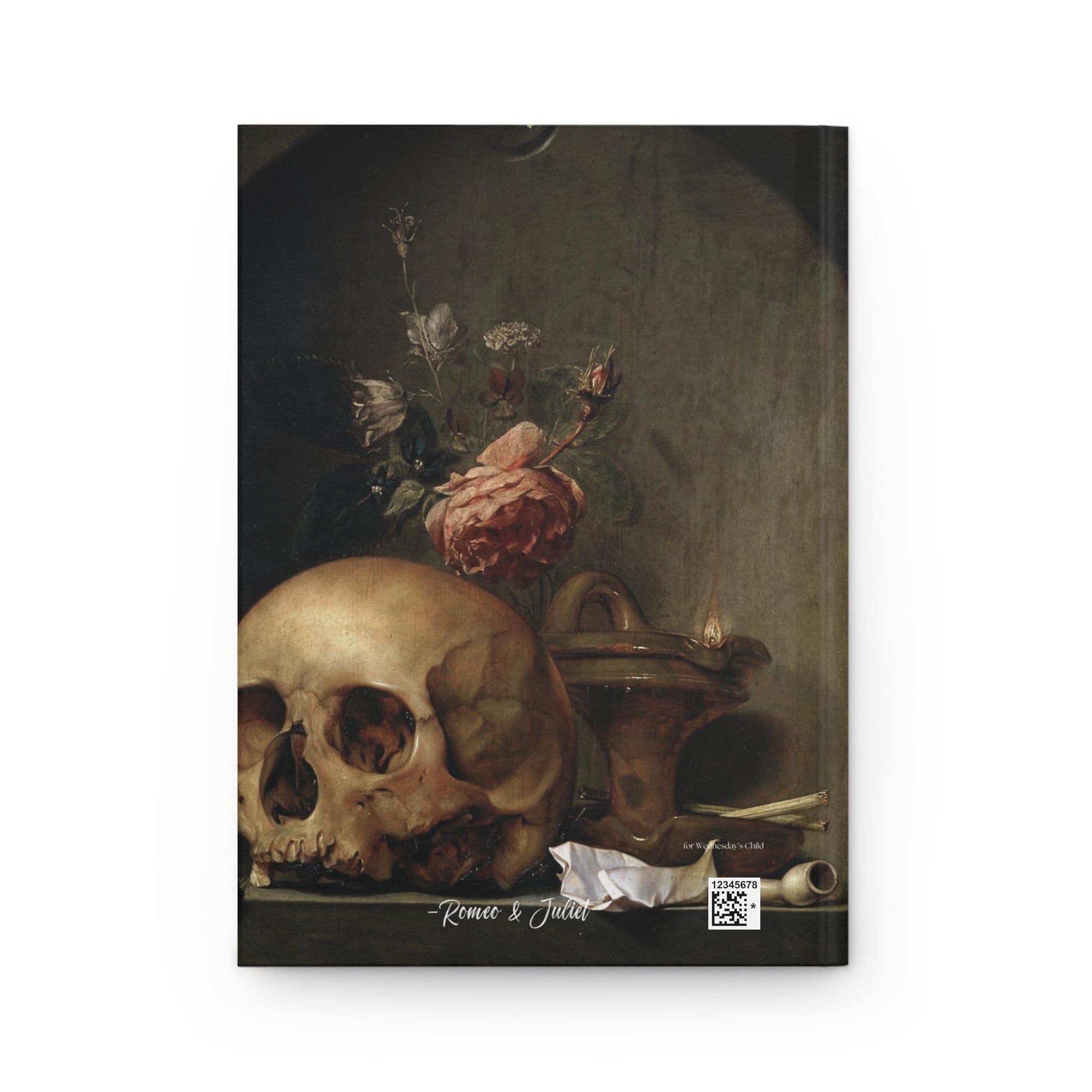 Dark Academia Moody Floral Skull Romeo & Juliet Hardcover Journal * Violent Delights Violent Ends William Shakespeare Notebook Planner 2024