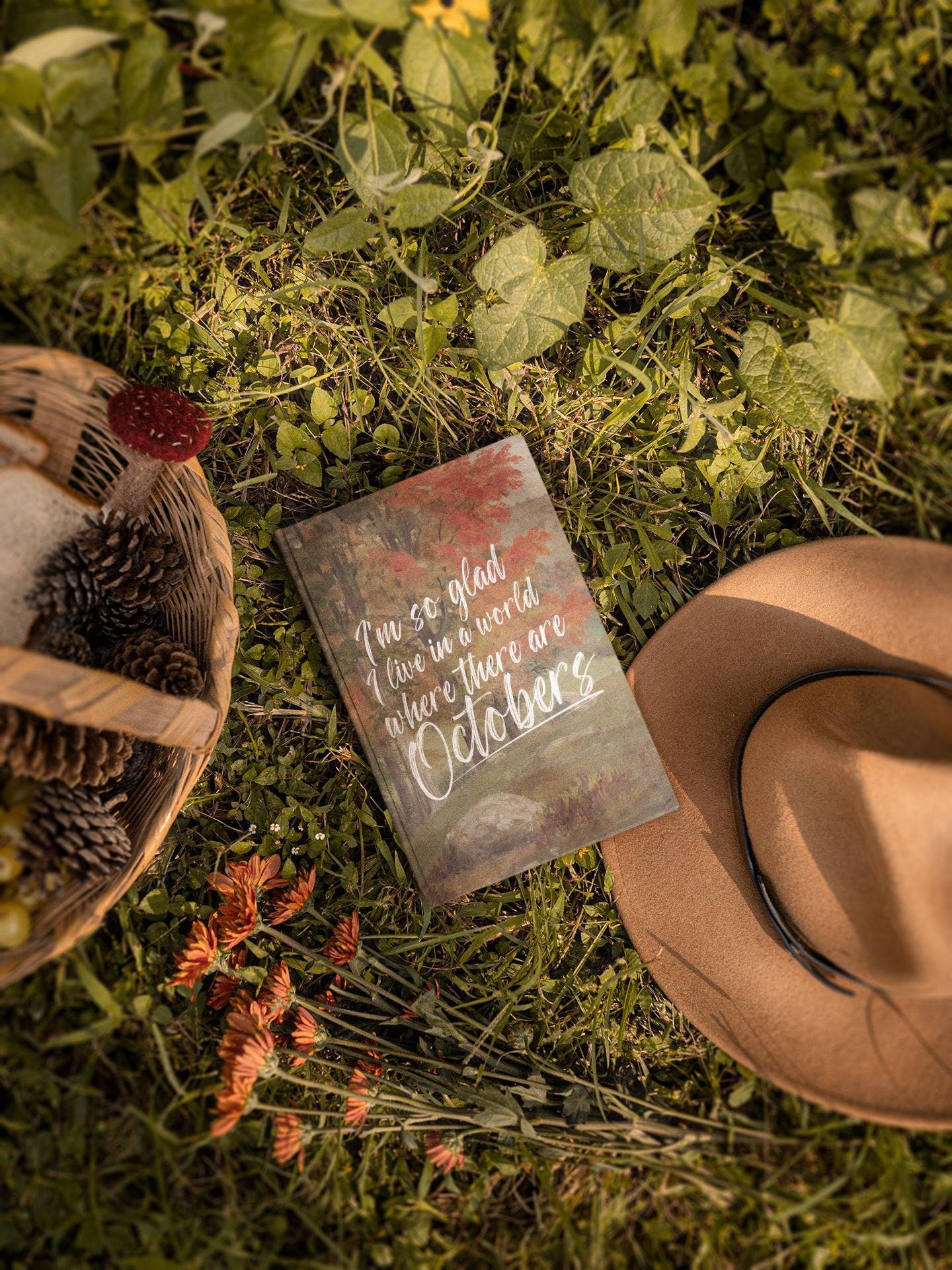 Anne of Green Gables October Quote Hardcover Journal * Anne with an E Dark Cottagecore Avonlea Subtle Bookish Notebook Gift * Planner 2024