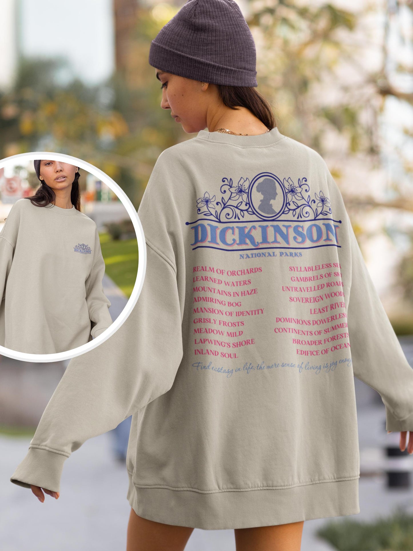 Emily Dickinson Fictional National Park Sweatshirt * Bookish Book Lover Gift for Readers Teachers * Tortured Poets Aesthetic Literature