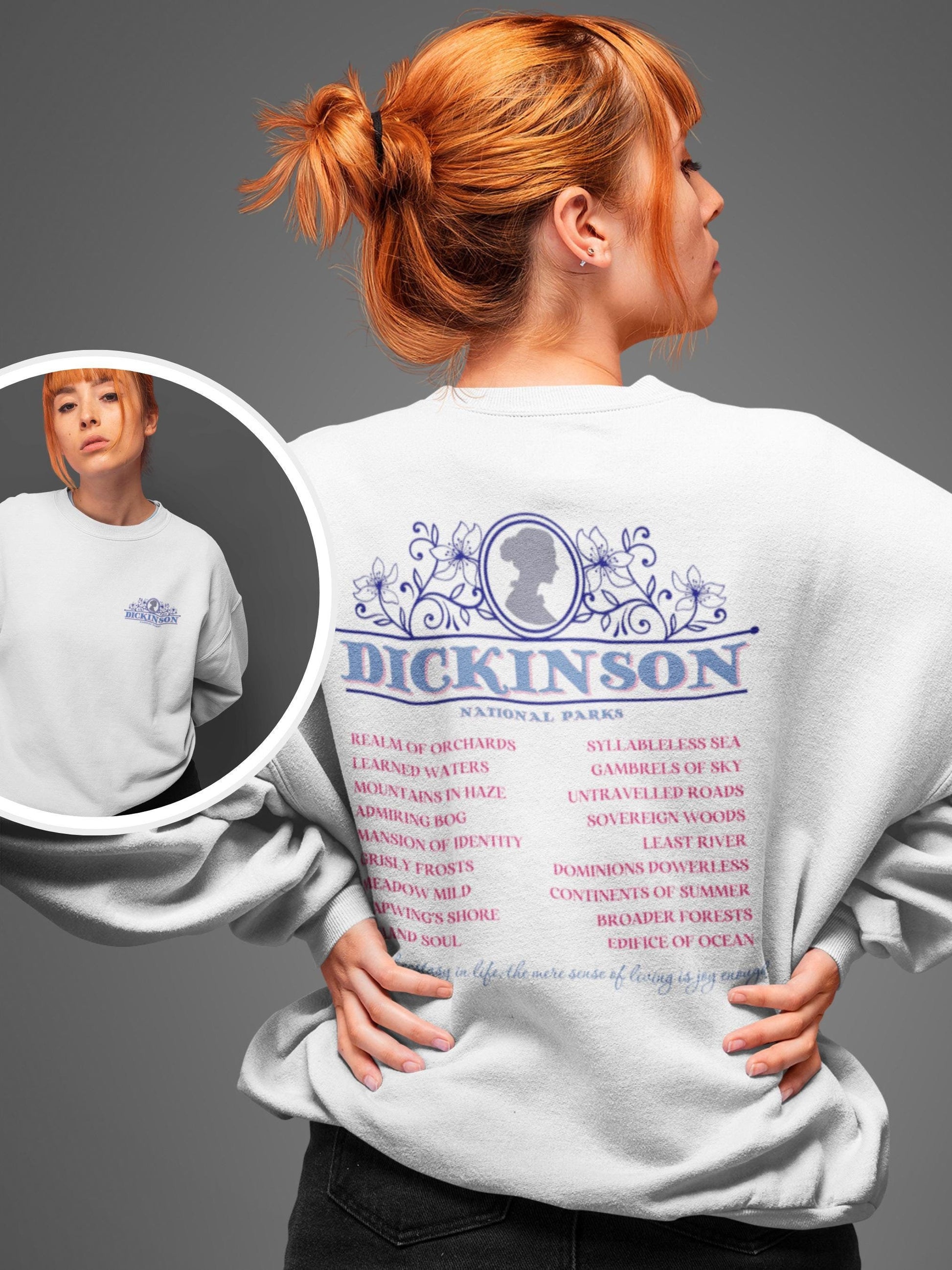 Emily Dickinson Fictional National Park Sweatshirt * Bookish Book Lover Gift for Readers Teachers * Tortured Poets Aesthetic Literature