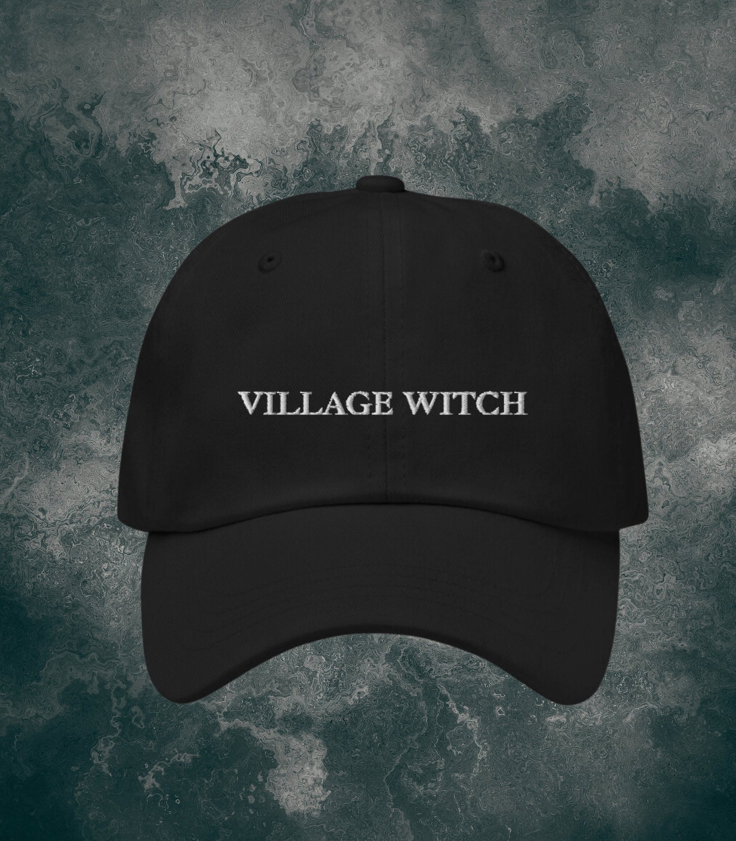 Village Witch Embroidered Dad Hat * Summerween Halloween Costume Salem Girls Trip Spooky Witchy Wicca Gothic Aesthetic Trucker Cap