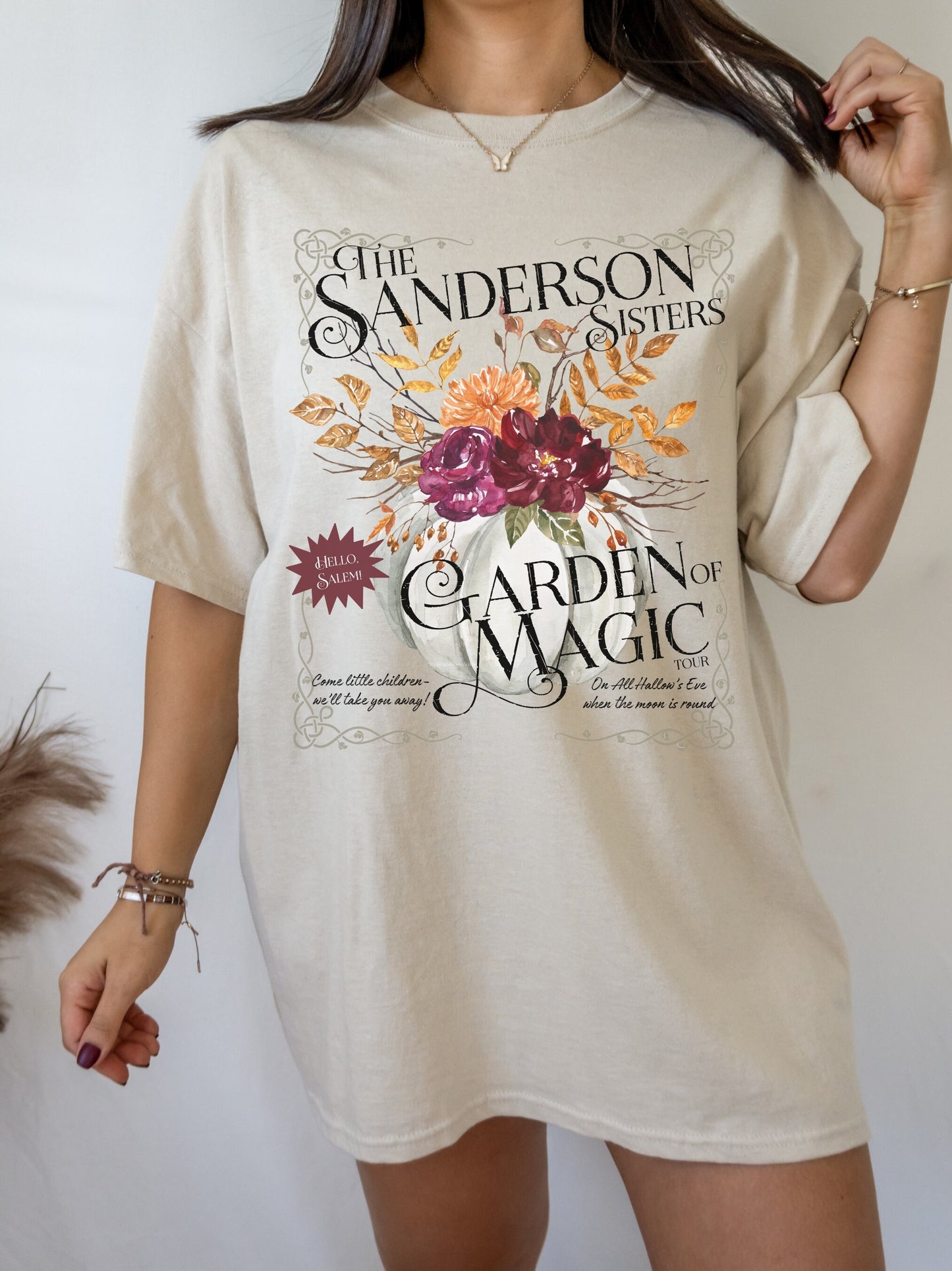 The Sanderson Sisters Garden of Magic tour vintage band tee 90s retro halloween witchy aesthetic tshirt spooky hocus pocus salem girls trip