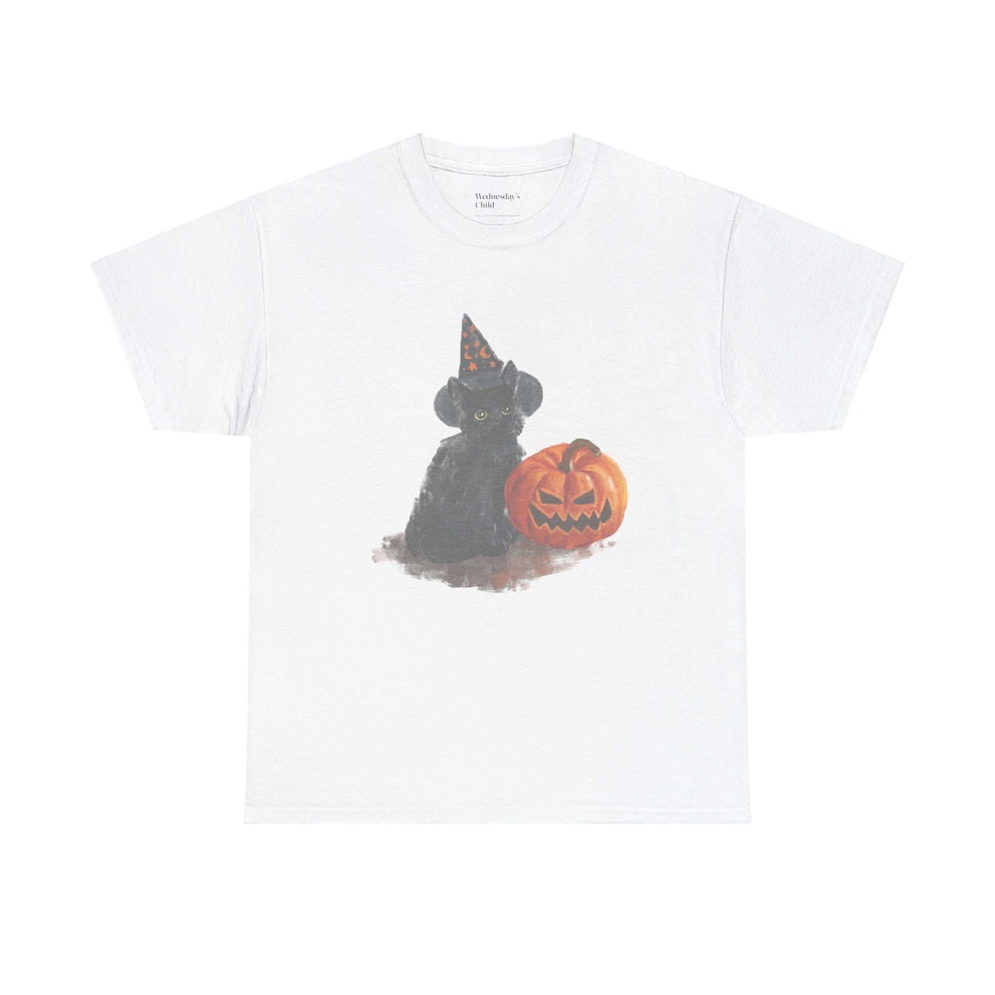 Halloween black cat vintage inspired tee trendy viral 90s retro pumpkin witchy aesthetic crewneck tshirt spooky hocus pocus salem girls trip