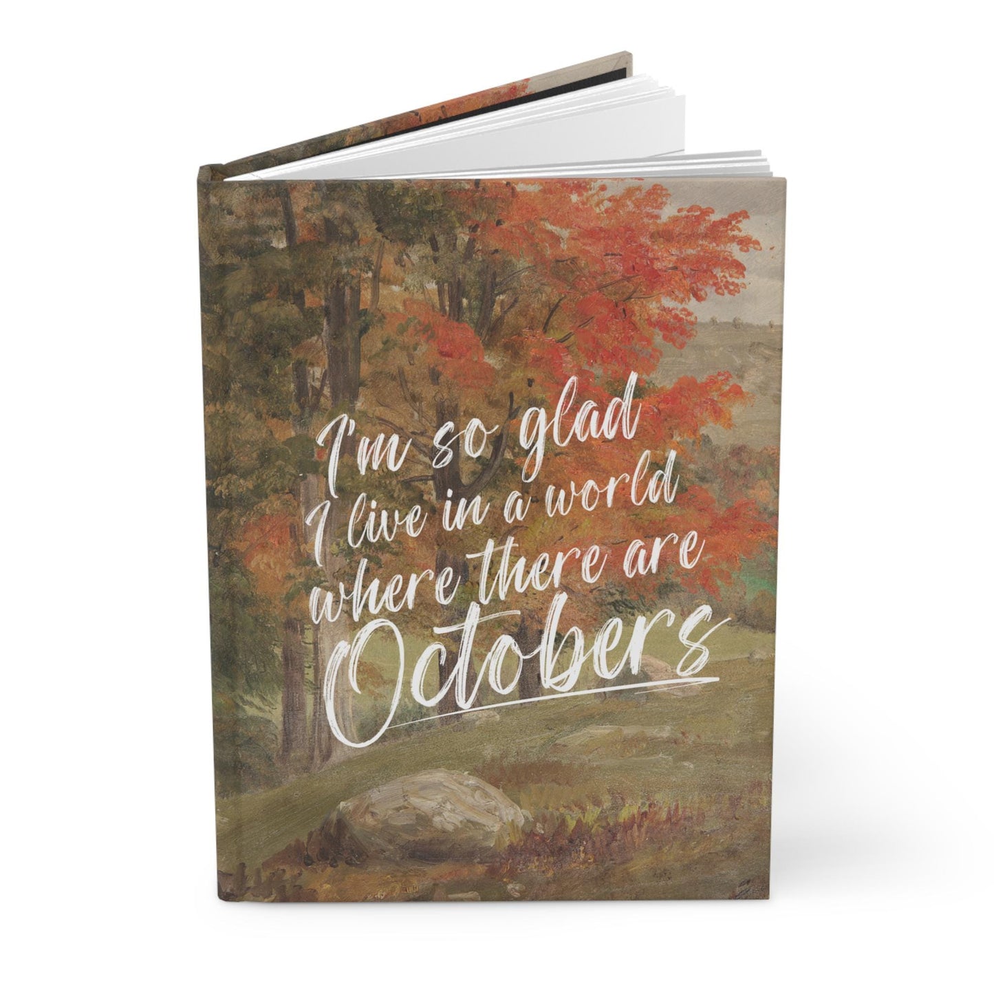 Anne of Green Gables October Quote Hardcover Journal * Anne with an E Dark Cottagecore Avonlea Subtle Bookish Notebook Gift * Planner 2024