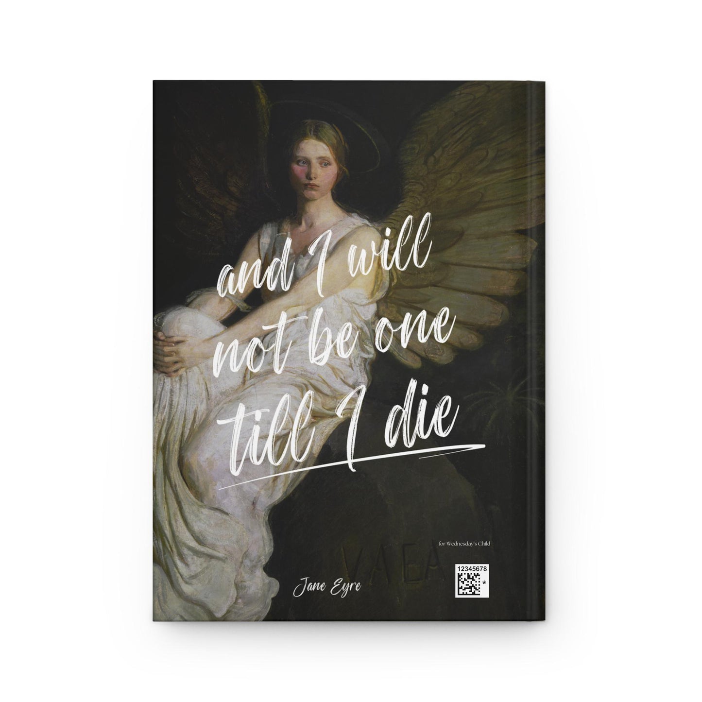 Jane Eyre Dark Academia Hardcover Journal * Not an Angel Quote Notebook * Aesthetic Gothic Angelcore Witchy Blank Daily Planner Diary Gift