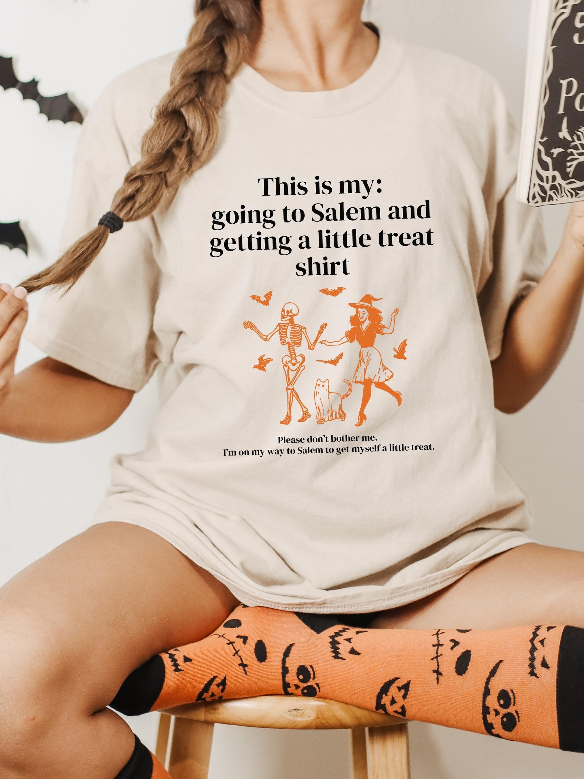 Going to Salem and getting a little treat tshirt * Halloween Salem Girls Trip Tee Witchy 90s retro Gothic Alt Indie Spooky Season Aesthetic