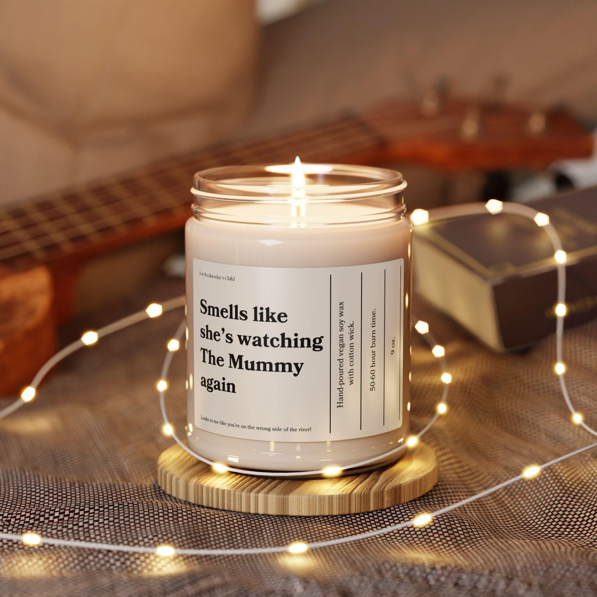 Smells like she's watching The Mummy again soy candle * movie lover gift idea * rick o'connell evie bembridge scholars librarian hamunaptra