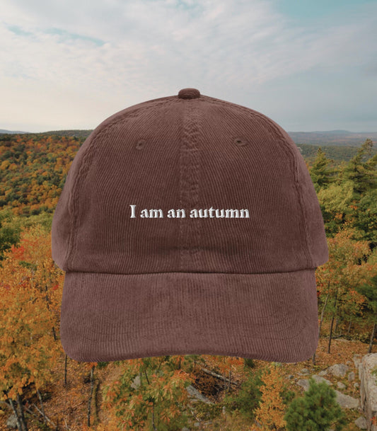 I am an autumn embroidered corduroy dad hat * stars hollow gilmore fall luke's diner in omnia paratus * downtown girl aesthetic