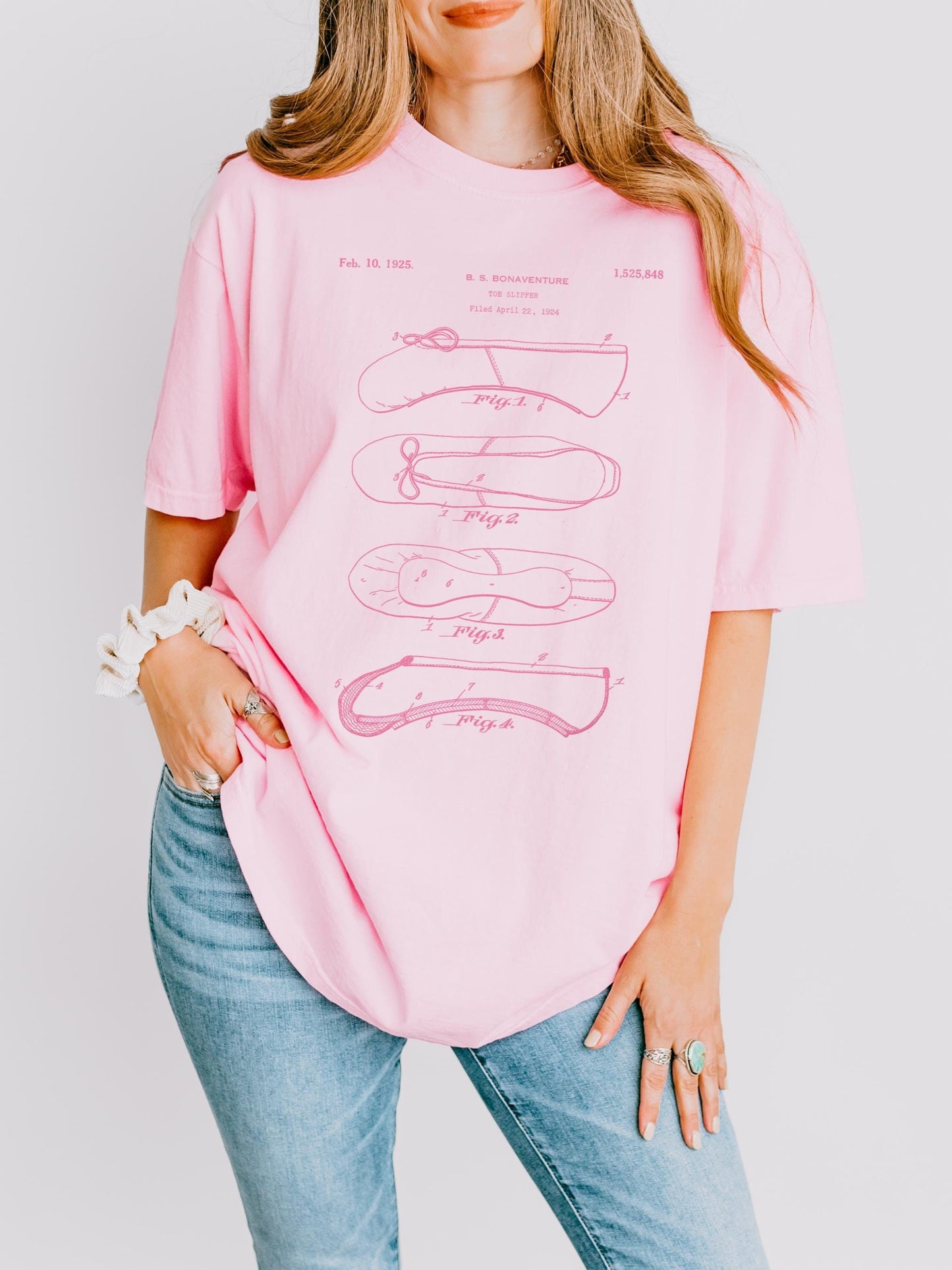 Ballet Slipper Patent COMFORT COLORS tee * Balletcore Ballerina Pointe Plie Chasse Jete * Dance Teacher Dancer Tshirt Gift * Ballet Pink