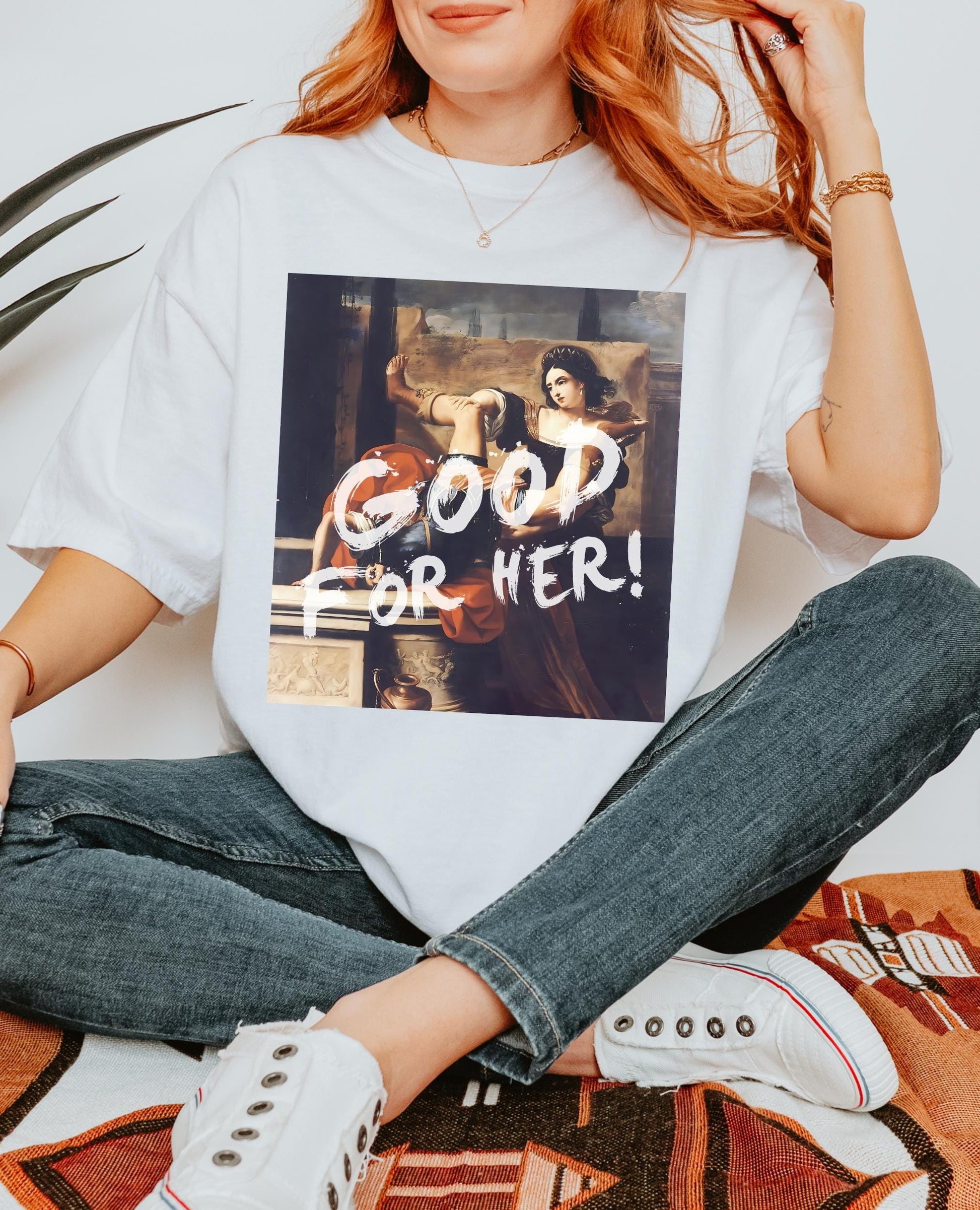 Good for her Altered Art Series * Timeoclea kills captain * Comfort Colors Feminist Funny Tee Burn the Patriarchy Girls will be Girls shirt