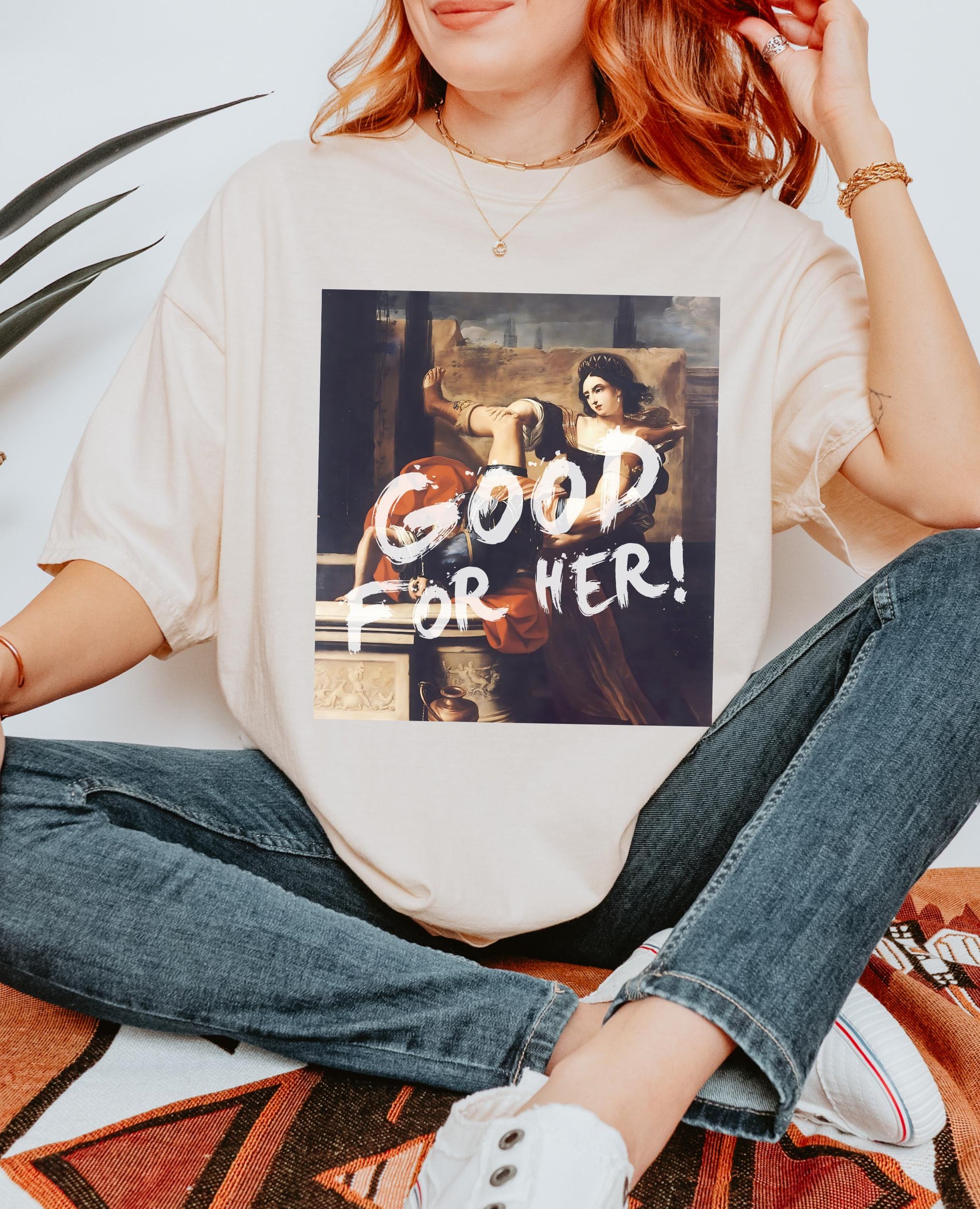 Good for her Altered Art Series * Timeoclea kills captain * Comfort Colors Feminist Funny Tee Burn the Patriarchy Girls will be Girls shirt